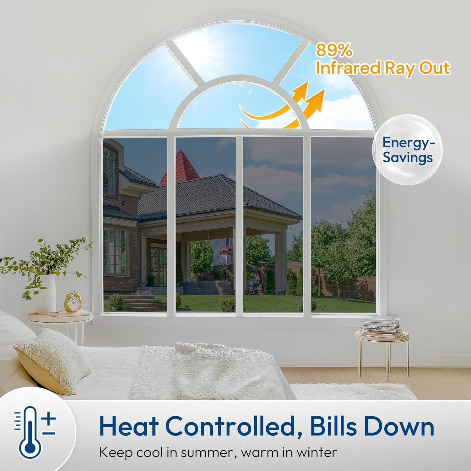 Película de Privacidad para Ventanas rabbitgoo 44.5x199.8cm