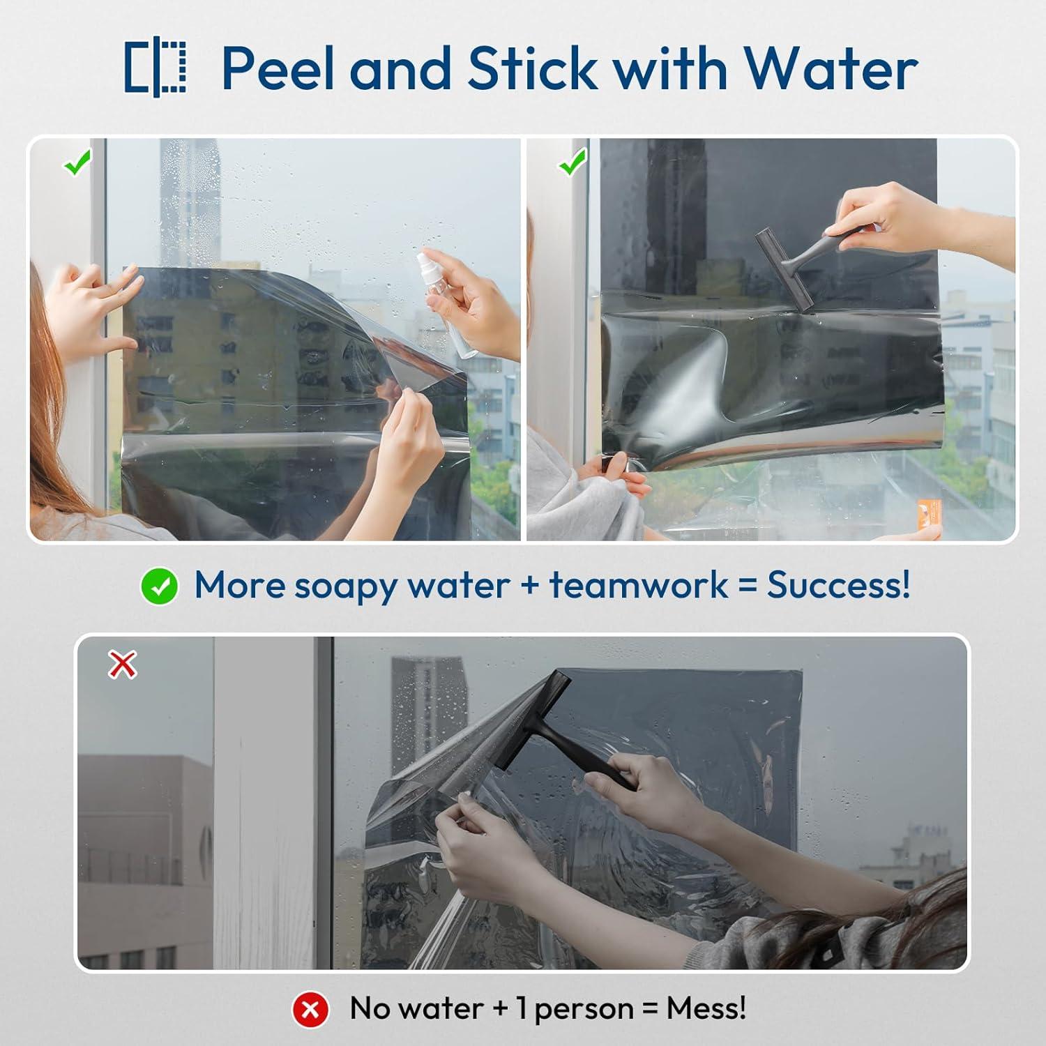 Película de Privacidad para Ventanas rabbitgoo 44.5x199.8cm