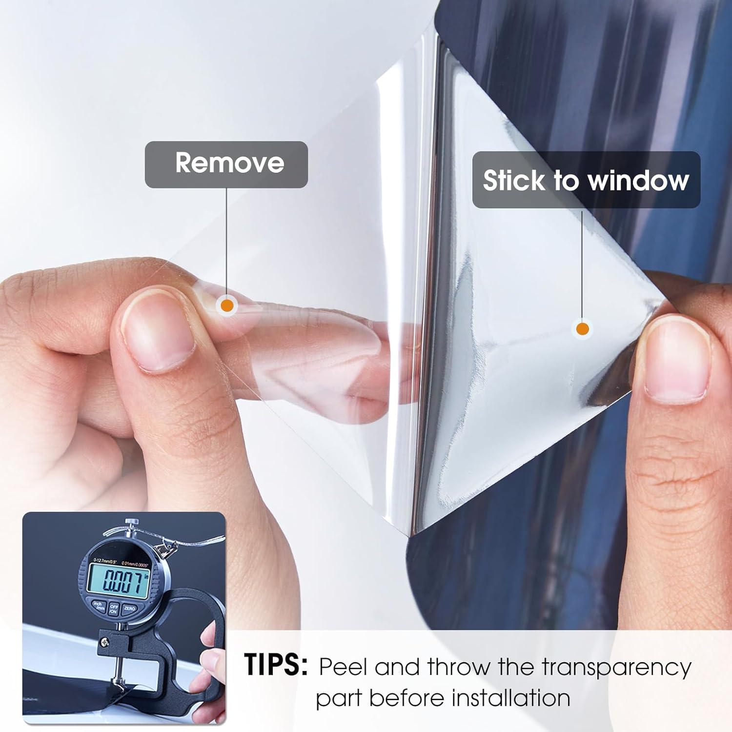 Película de Privacidad Coavas 44.5x200 cm Anti UV Cling Estático