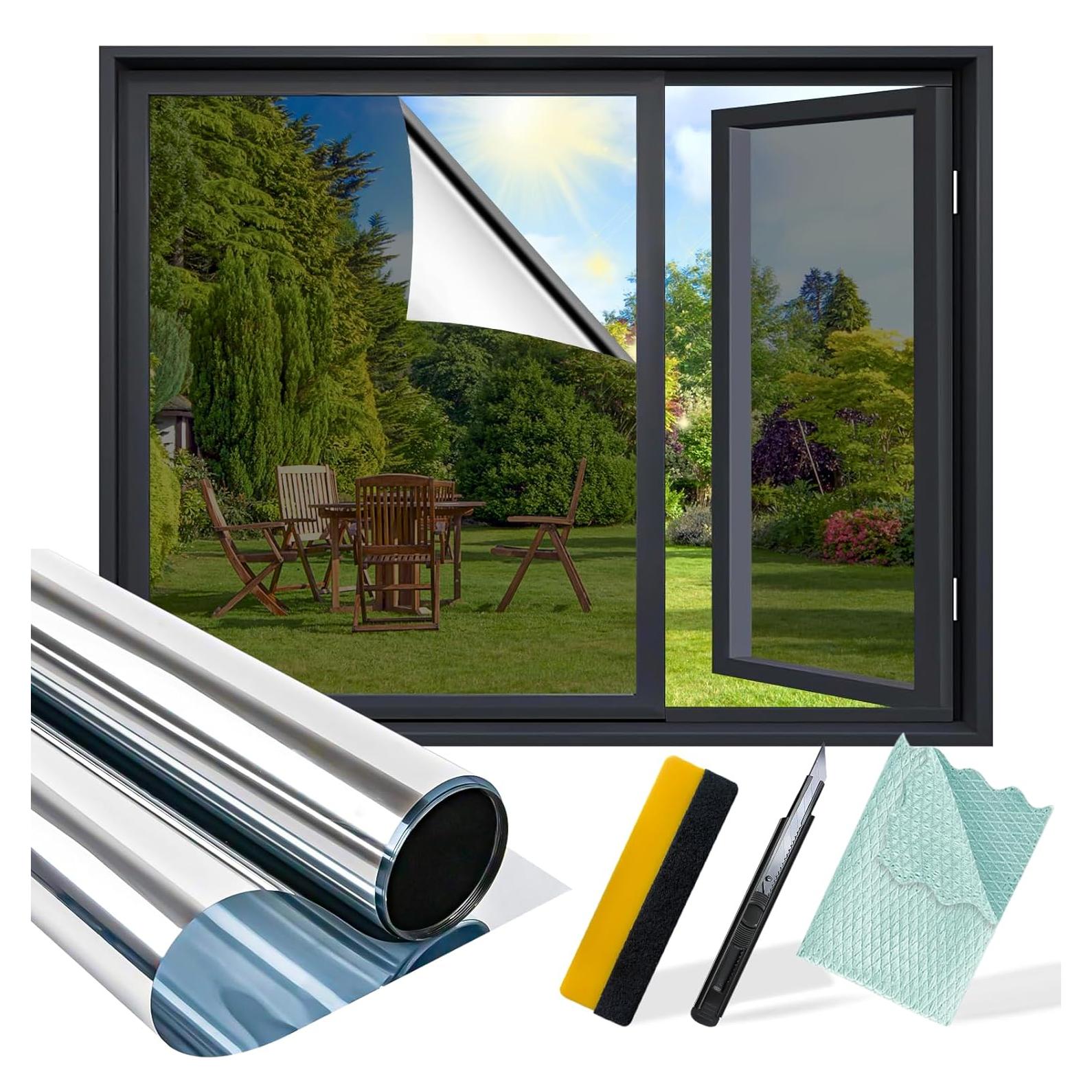 Película de Ventana Unidireccional FreeNook 44.5x200cm Plata