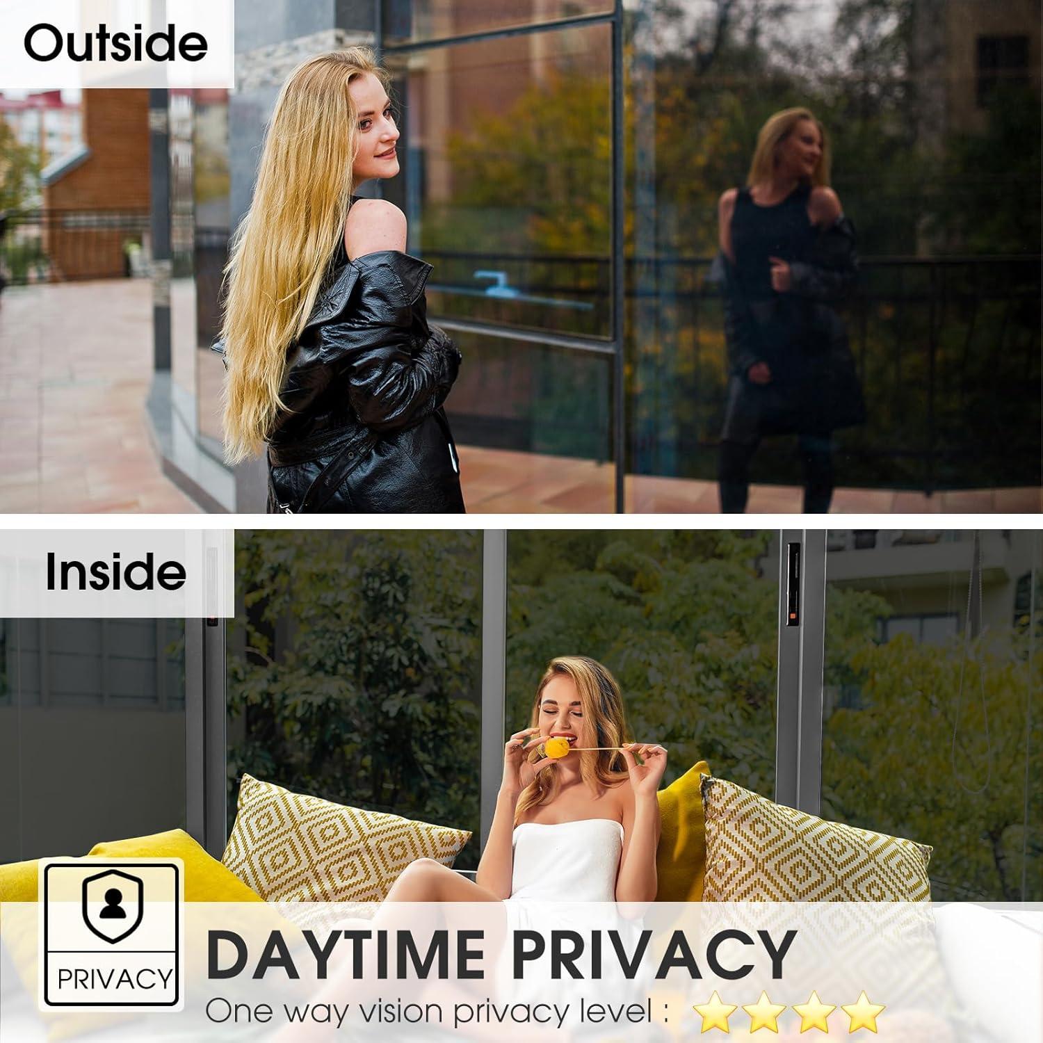 Película de Ventana Privacidad Unidireccional ColorfulHall 44.5x200 cm