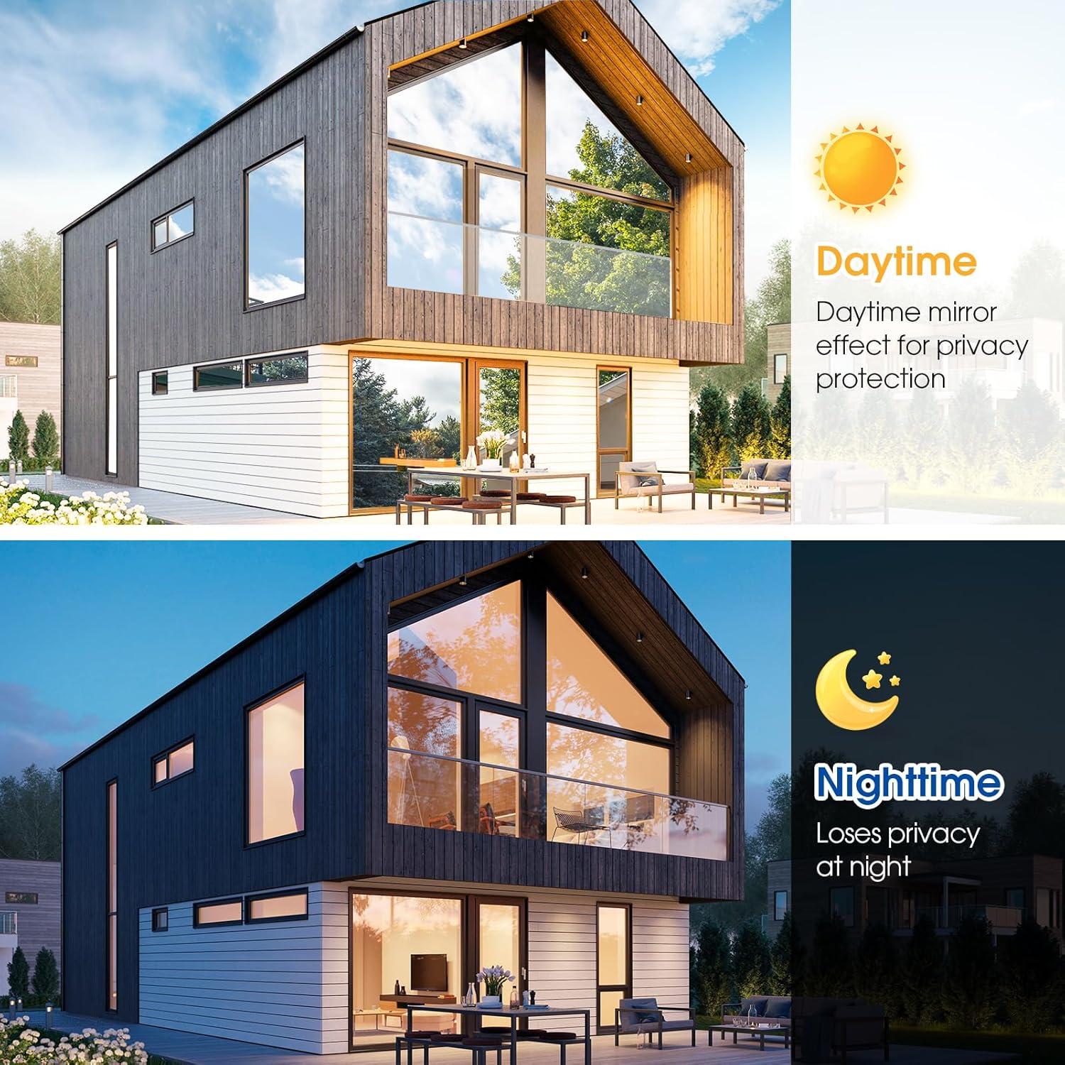 Película de Ventana Privacidad Unidireccional ColorfulHall 44.5x200 cm