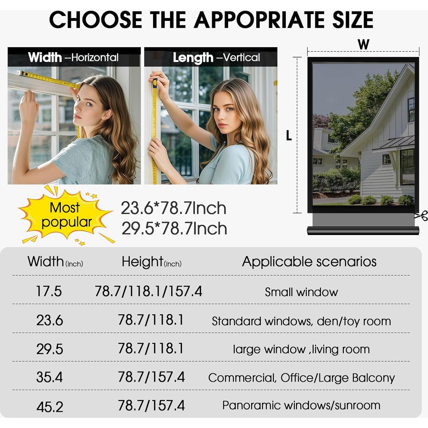 Película de Ventana Privacidad Unidireccional ColorfulHall 44.5x200 cm