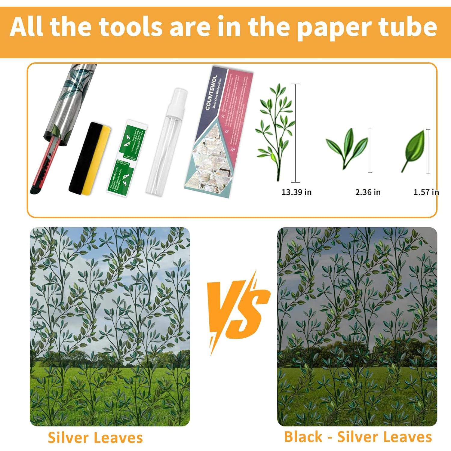 Película de Privacidad para Ventanas COUNTEWOL 44.5x200cm