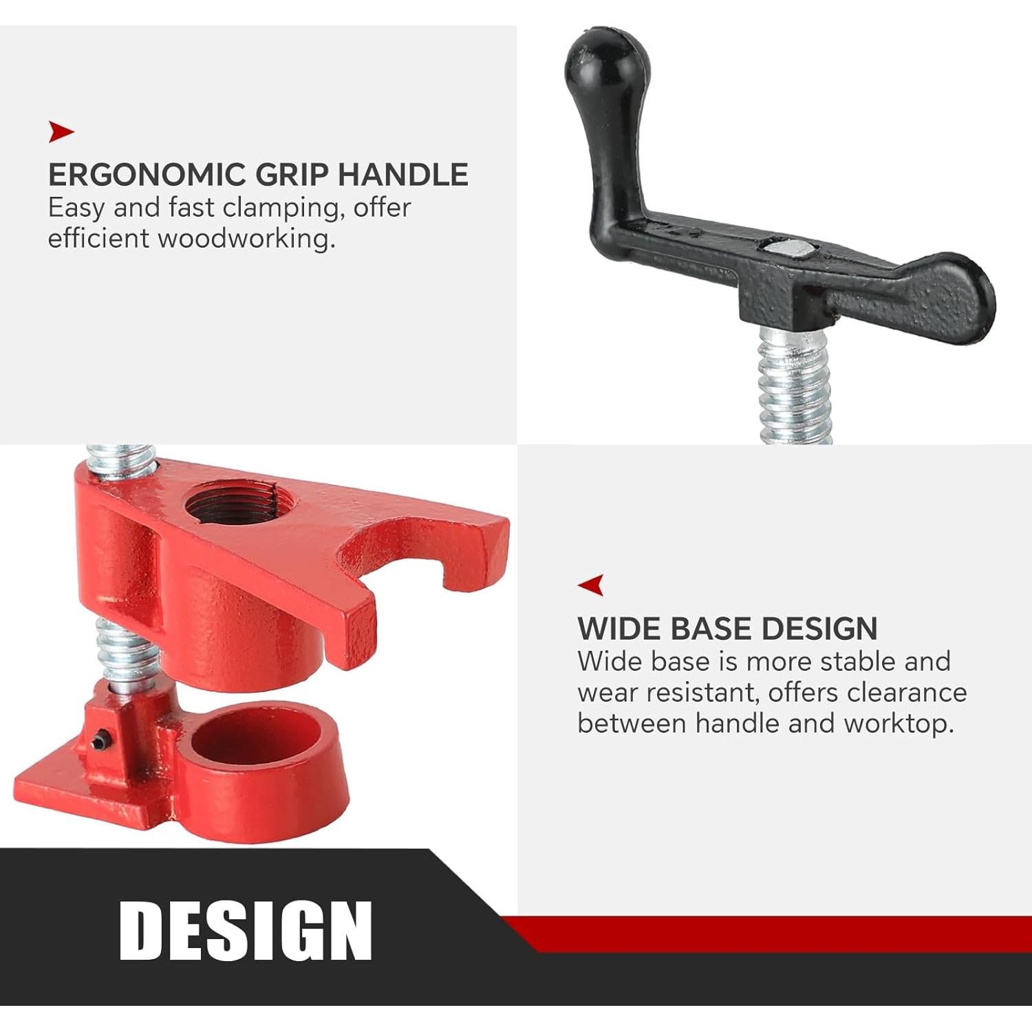 Juego de Abrazaderas de Tubo ATPEAM 4 Piezas 19 mm Hierro Fundido