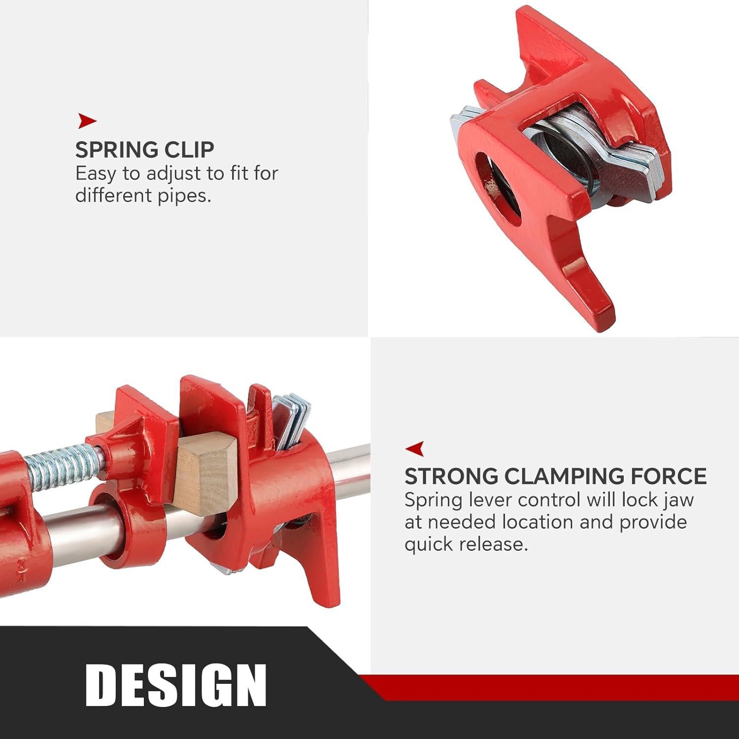 Juego de Abrazaderas de Tubo ATPEAM 4 Piezas 19 mm Hierro Fundido