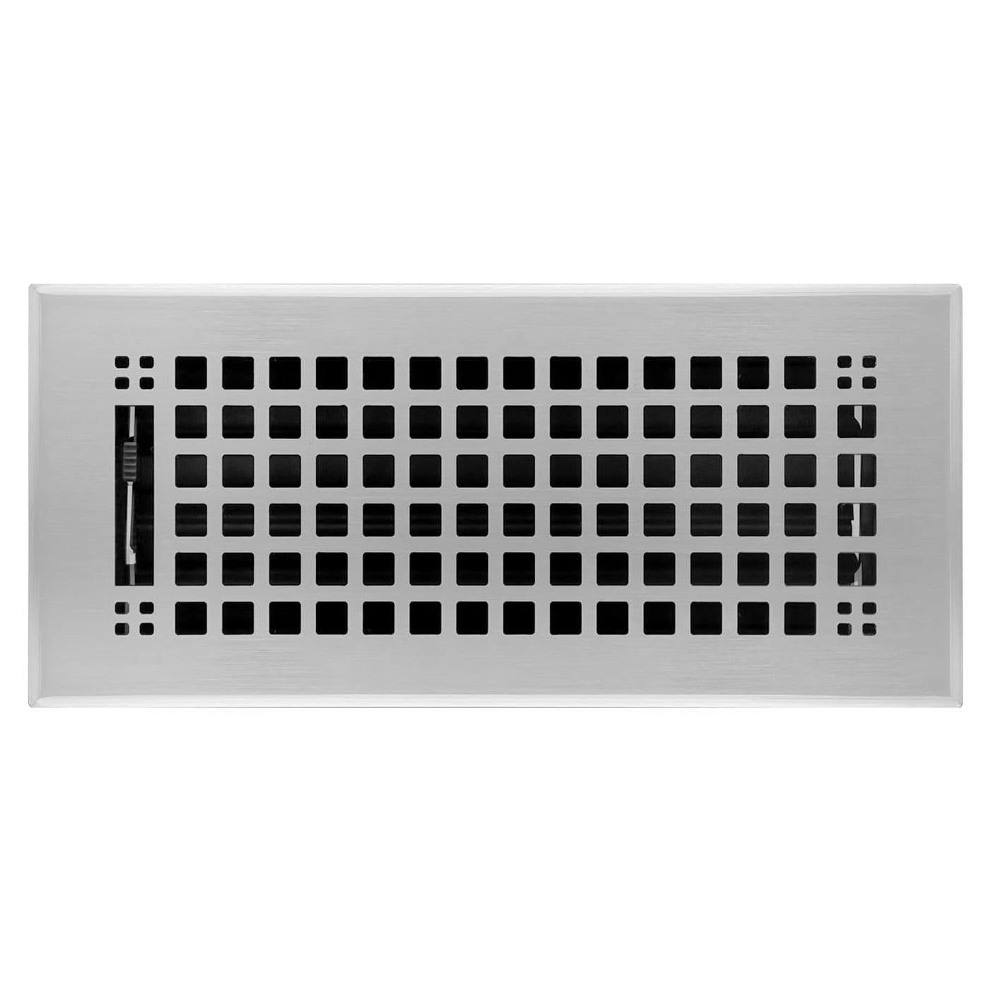 Rejilla de Piso Naiture de Acero Inoxidable 4x10" Estilo Misión