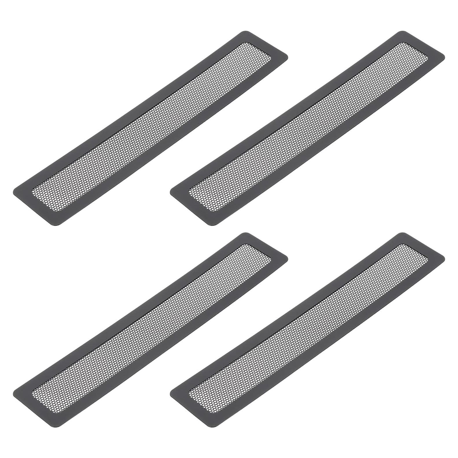 Cubiertas de Ventilación de Piso YOKIVE 4 Pcs PVC Negro 25.4x5.1cm