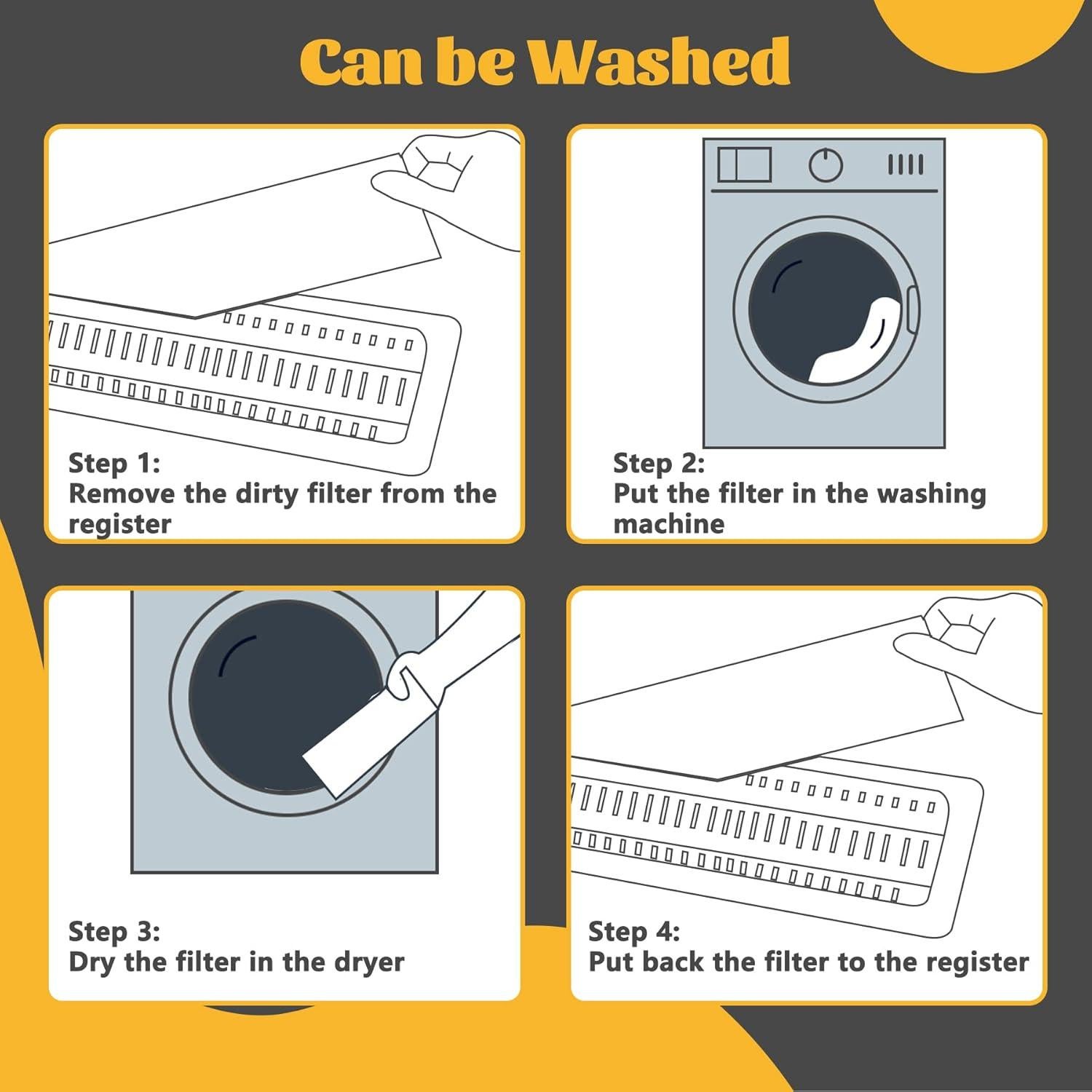 Filtros de Ventilación Reutilizables GCGOODS 10x30 cm Azul - 15 Pcs