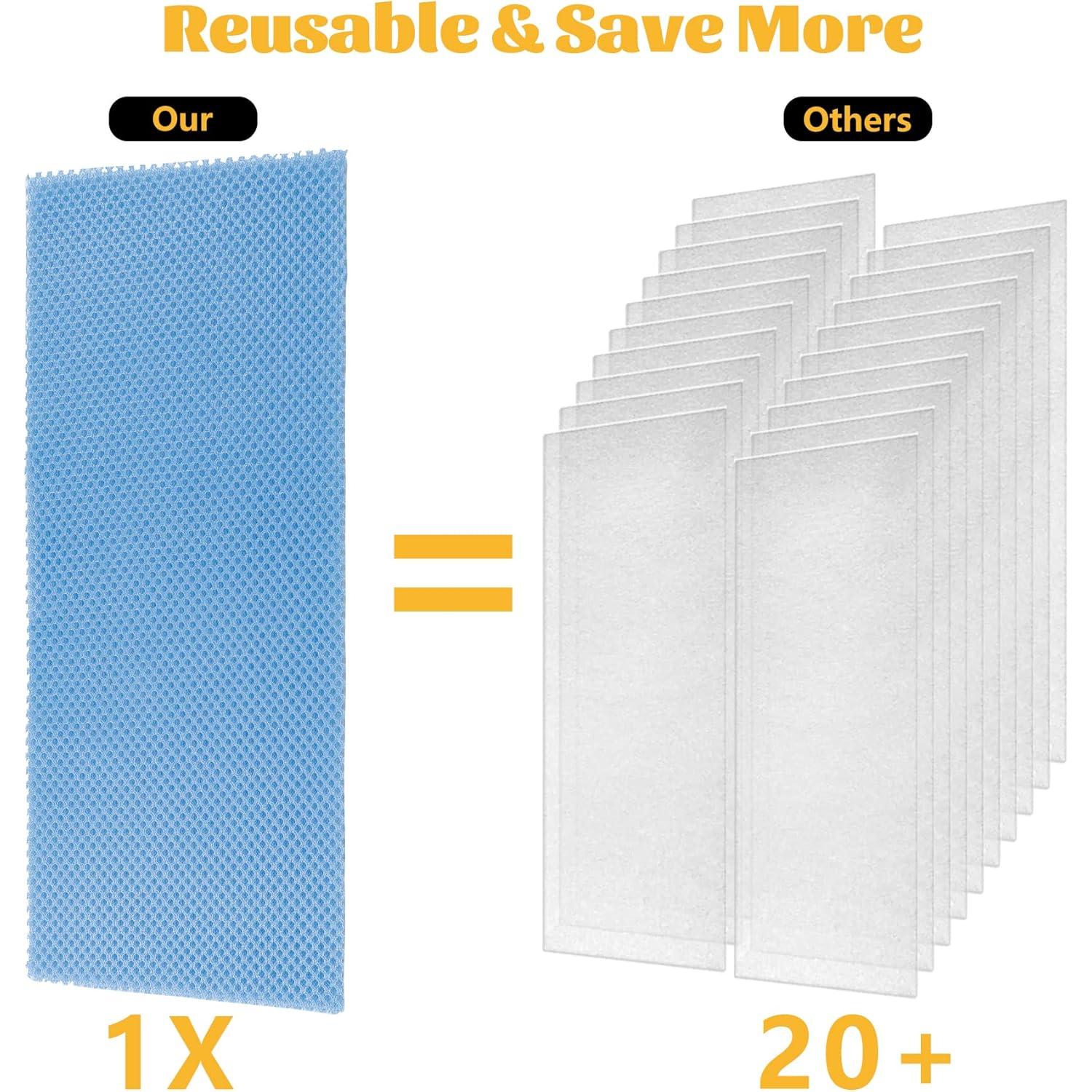 Filtros de Ventilación Reutilizables GCGOODS 10x30 cm Azul - 15 Pcs