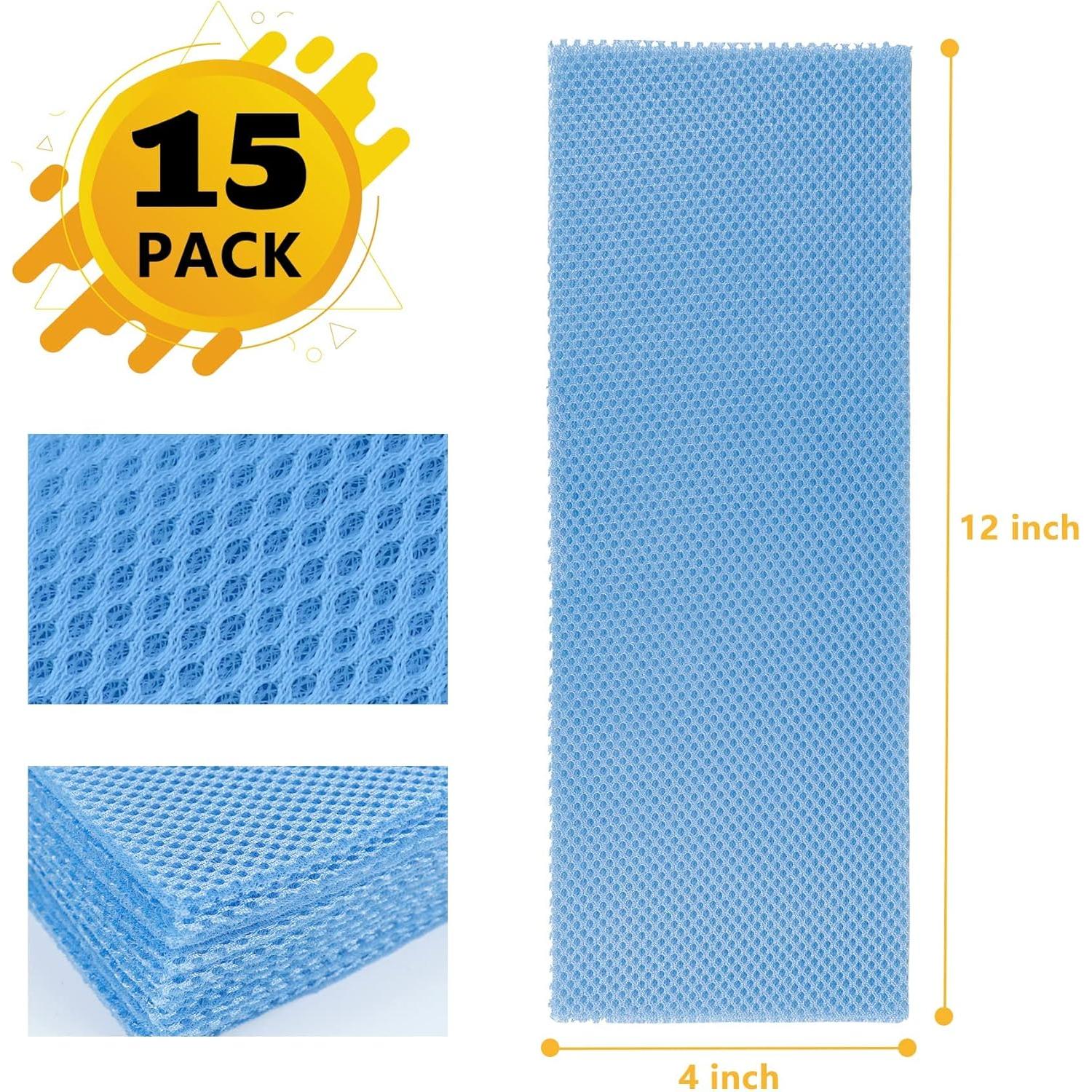 Filtros de Ventilación Reutilizables GCGOODS 10x30 cm Azul - 15 Pcs