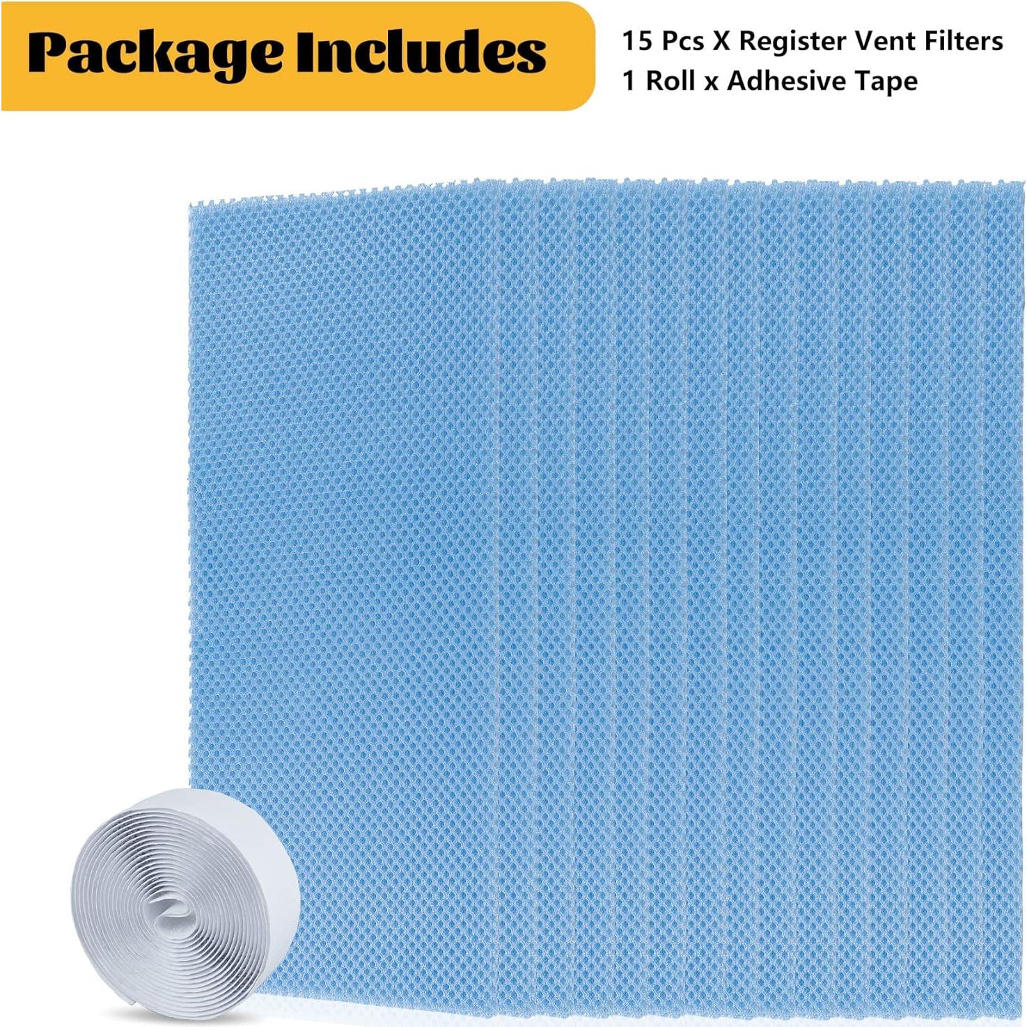 Filtros de Ventilación Reutilizables GCGOODS 10x30 cm Azul - 15 Pcs
