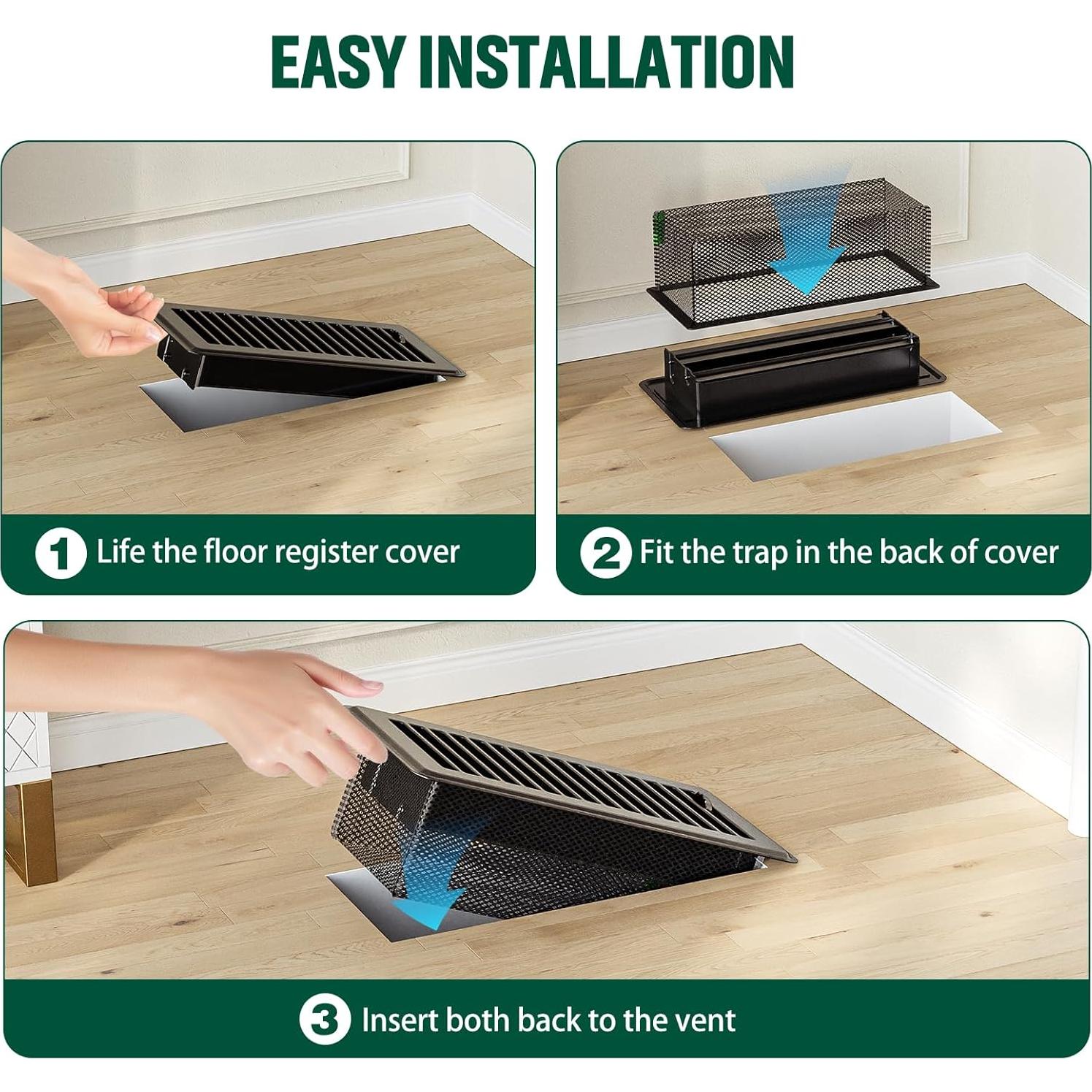 Trampa de Registro de Piso YEHANLY 10x25.4 cm Paquete de 5