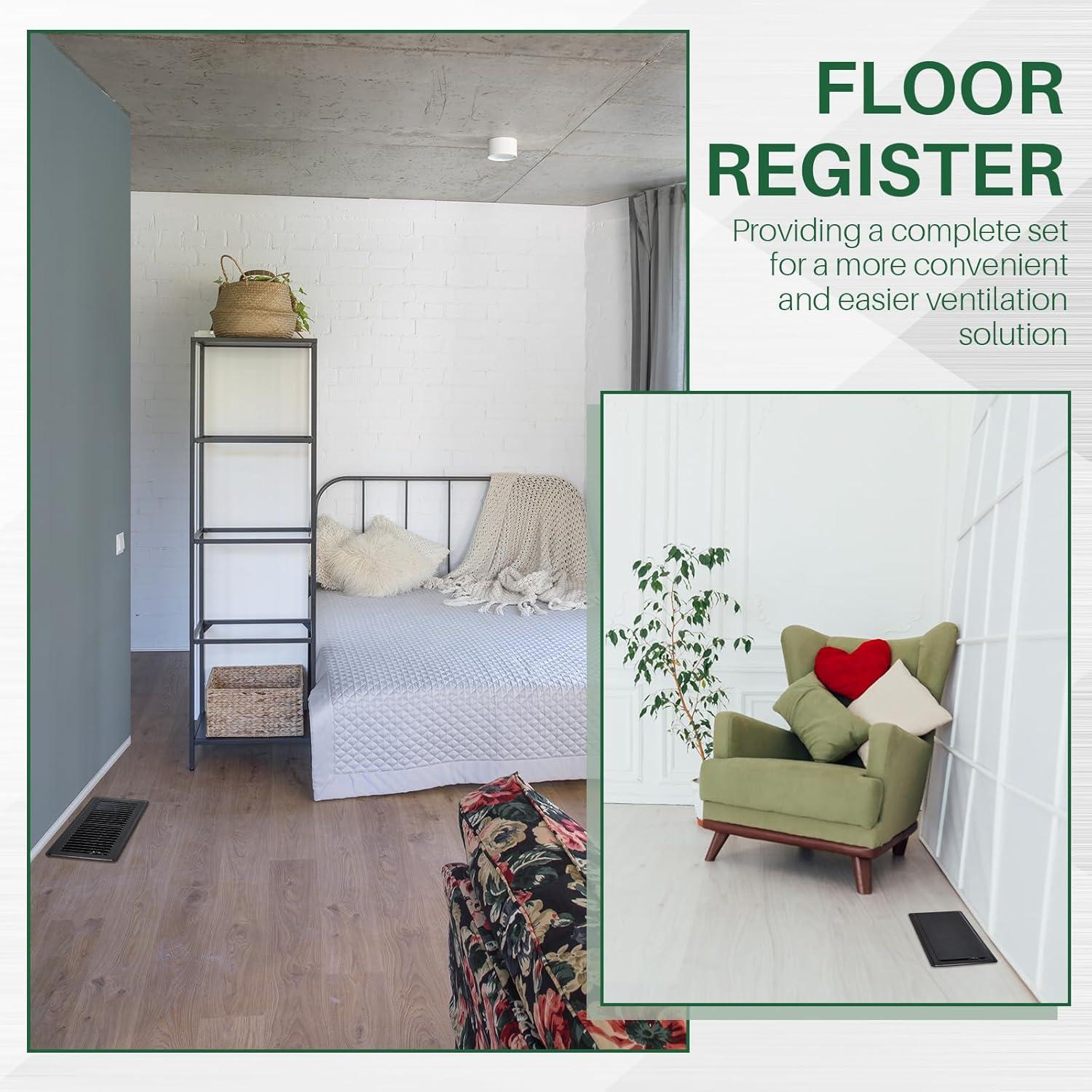 Juego de Rejillas de Piso Zonon 40 Pcs 10 x 25 cm Negro