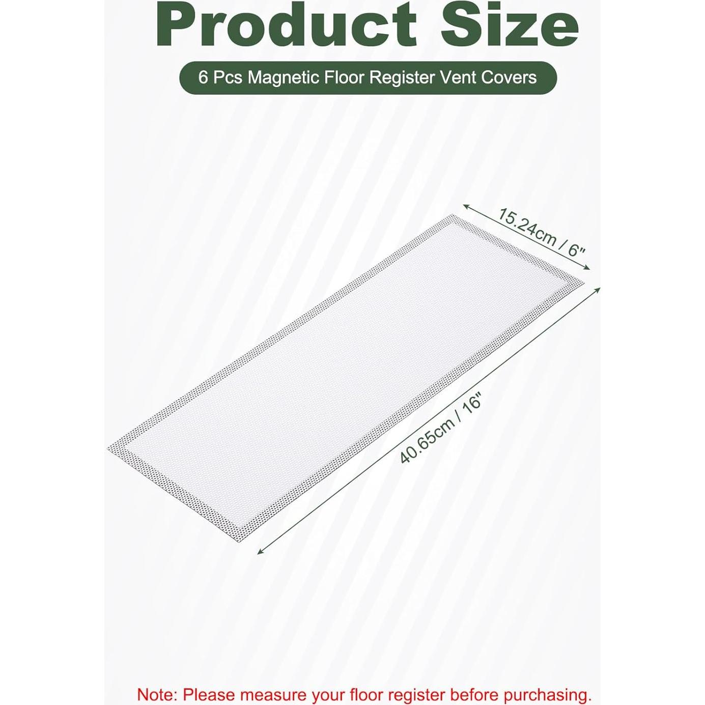 Cubiertas Magnéticas para Ventilación de Piso YOKIVE 6 Pcs 40.6x15.2cm