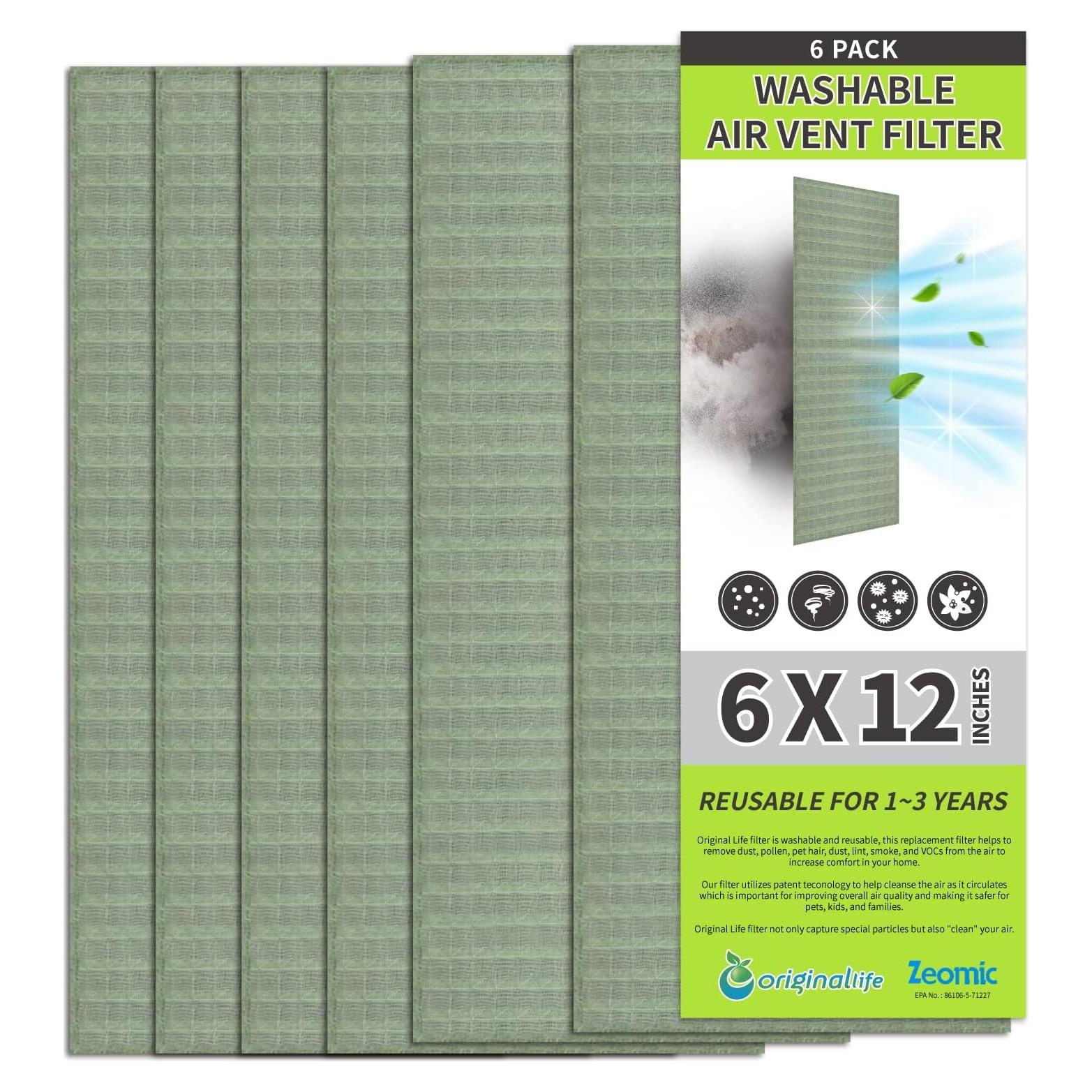 Filtro de Ventilación Ecológico Originallife 15.24x30.48cm Pack 6