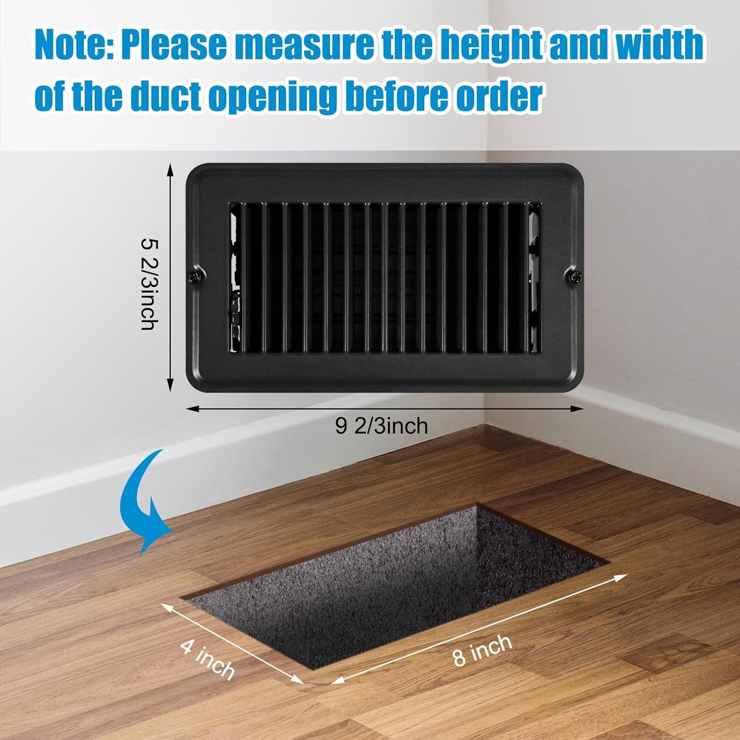 Rejillas de Ventilación para Suelo Therwen 20 Pcs 10x20 cm