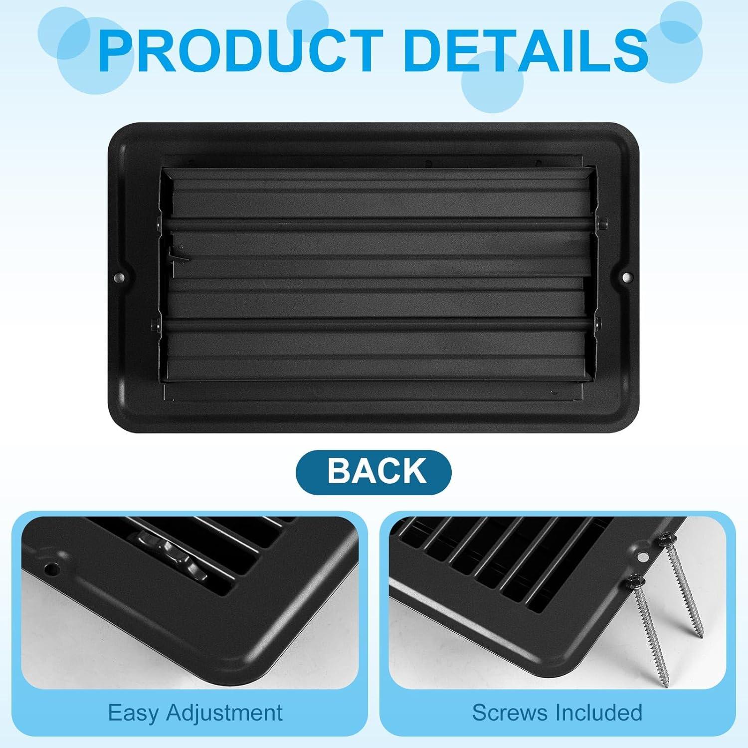 Rejillas de Ventilación para Suelo Therwen 20 Pcs 10x20 cm