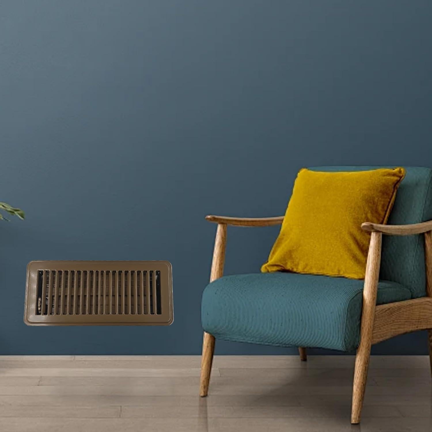 Cubiertas de Registro de Piso PDETVEO 254x102 mm Metal Marrón (2 Pcs)