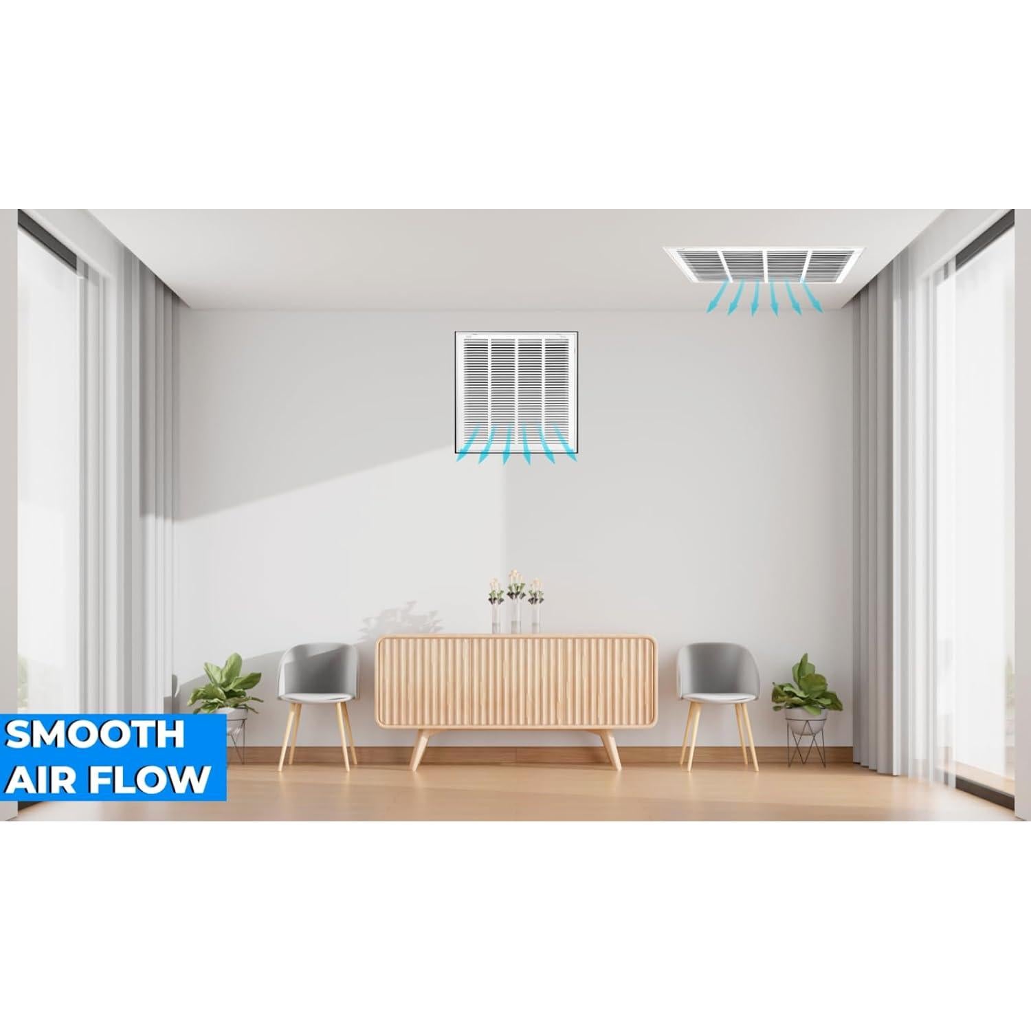 Rejilla de Filtro de Aire de Retorno HVAC Premium 25x16 Acero