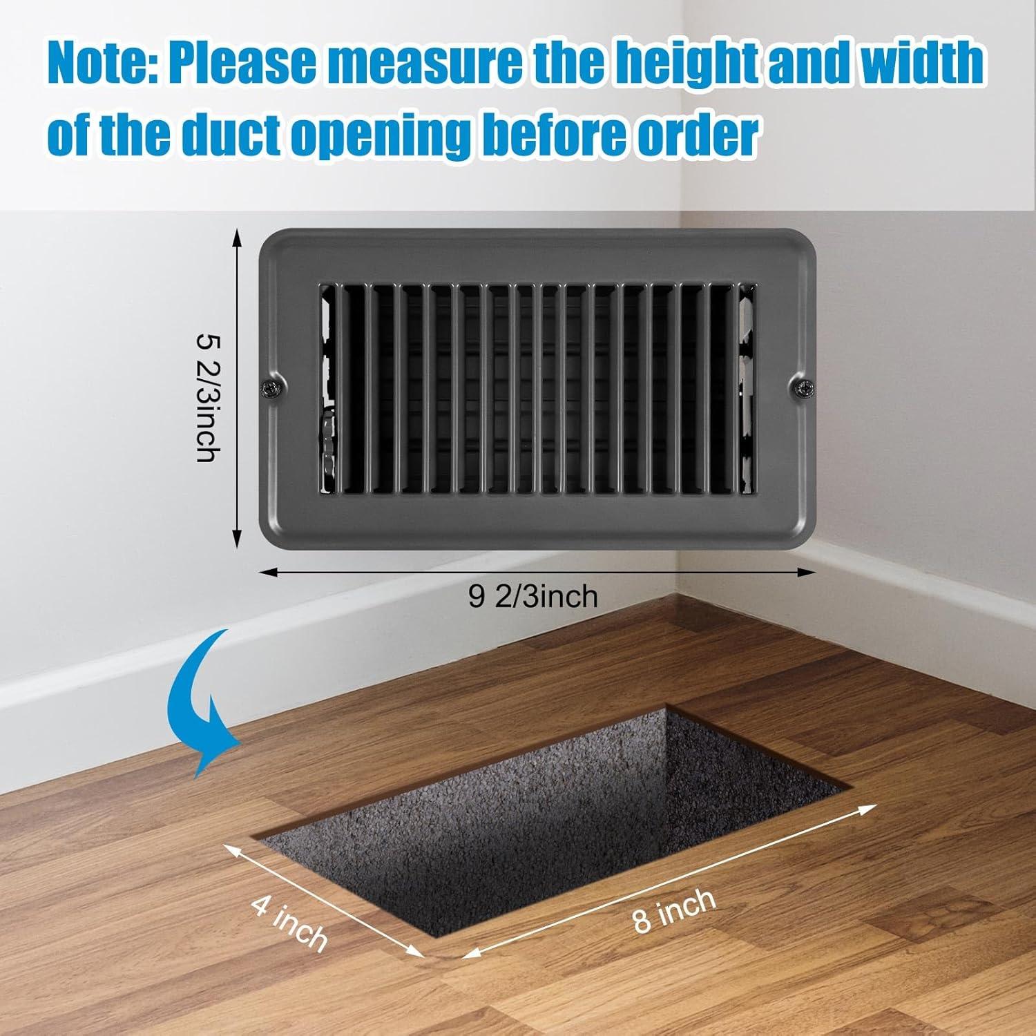 Cubiertas de Ventilación de Piso Therwen 10 Pcs 10x20 cm