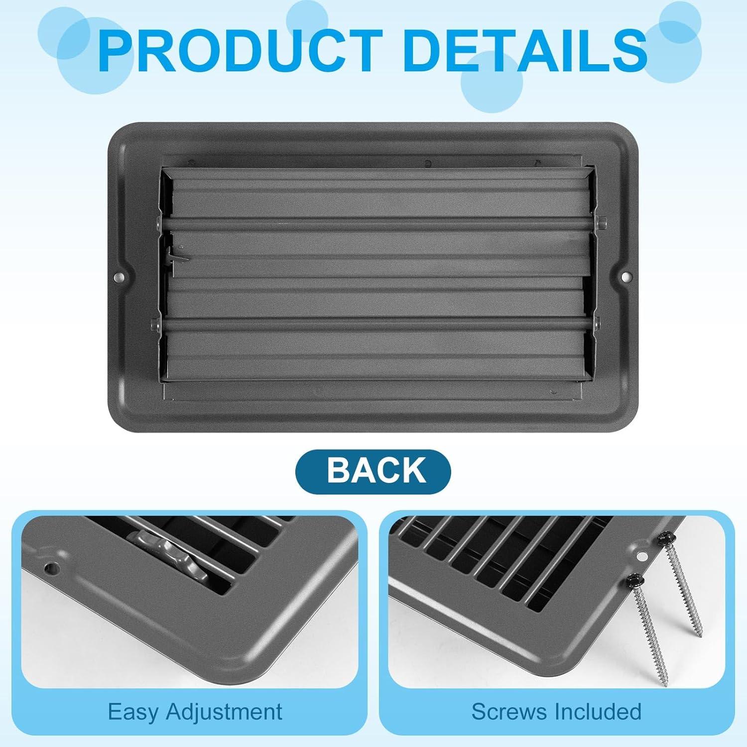 Cubiertas de Ventilación de Piso Therwen 10 Pcs 10x20 cm