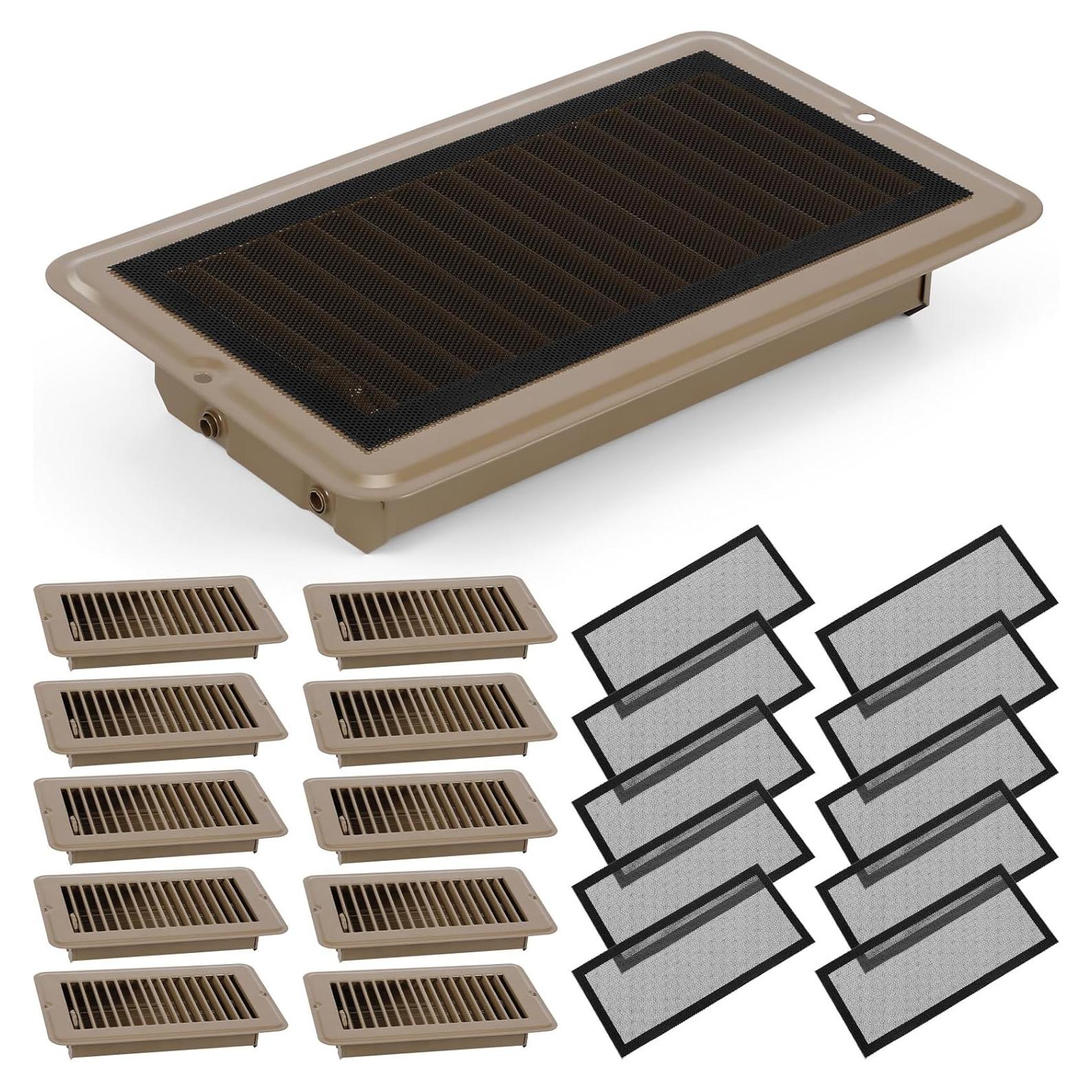 Rejillas de Ventilación para Suelo VIHOSE 20 Pcs 10.16x20.32 cm