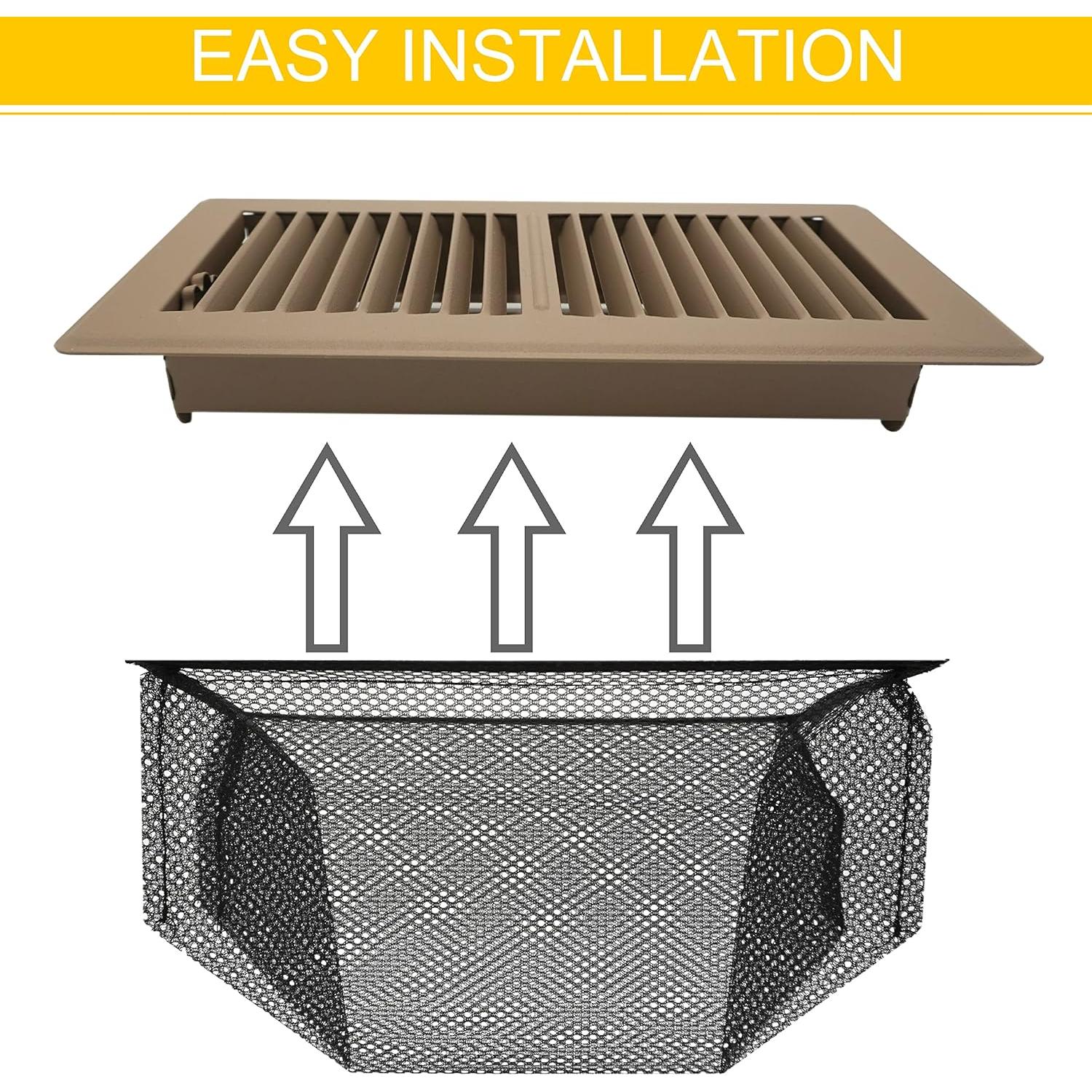 Cubierta de Ventilación de Piso OLA MODERNA 4x12" Negro - Paquete de 5