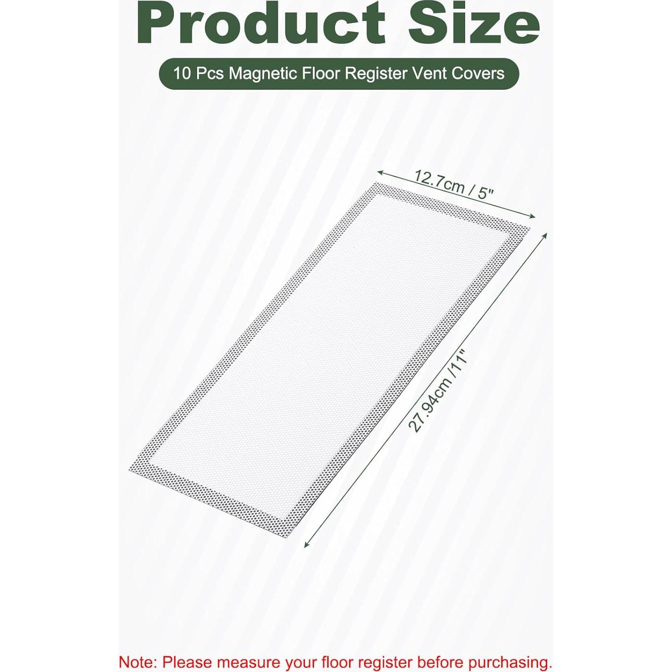 Cubiertas Magnéticas para Ventilación de Suelo YOKIVE 10 Pcs PVC 27.94x12.7cm