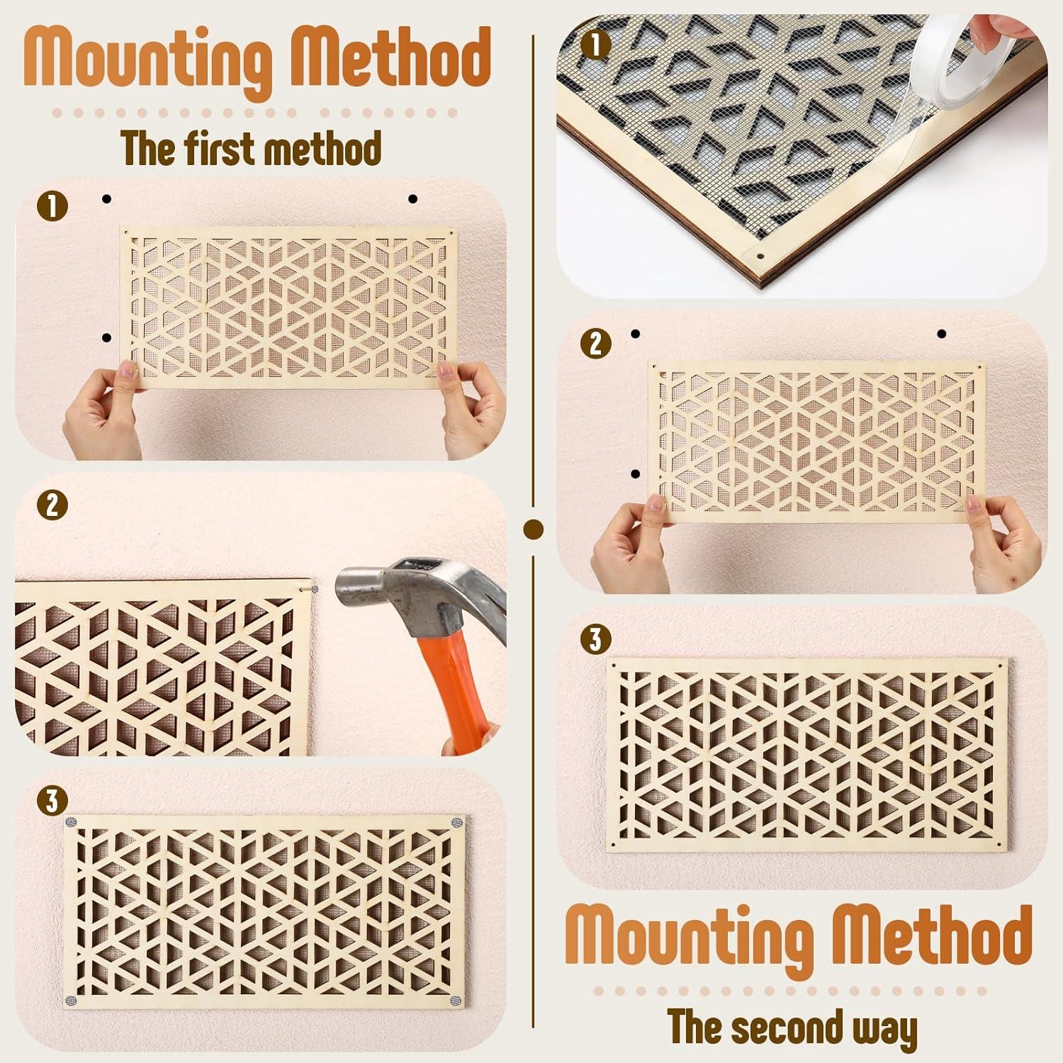 Cubiertas de Ventilación de Madera Chunful 6 Pcs 10x25 cm