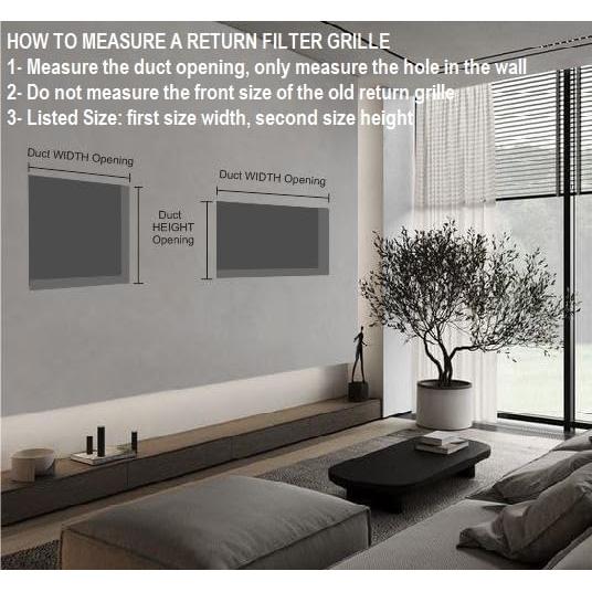 Rejilla de Filtro de Aire de Acero HVAC 20x20 Plegable Blanca