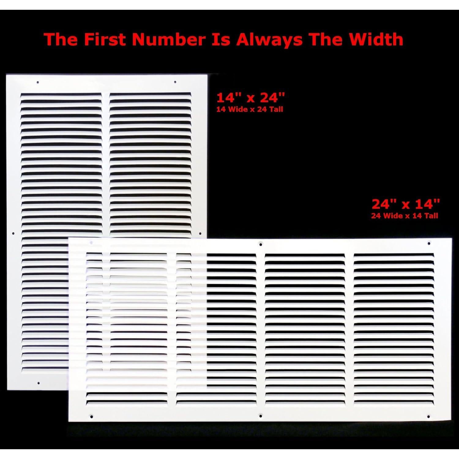 Rejilla de Filtro de Aire 16x16" HVAC Premium - Acero Blanco