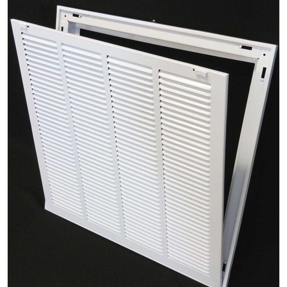 Rejilla de Filtro de Aire 30x12 HVAC Premium - Acero Blanco