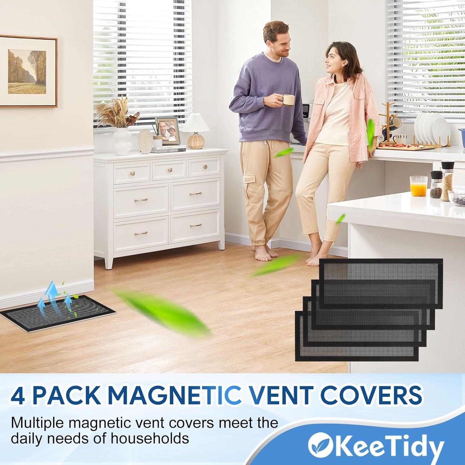 Cubiertas de Ventilación Magnéticas KeeTidy 4x10" Paquete de 4