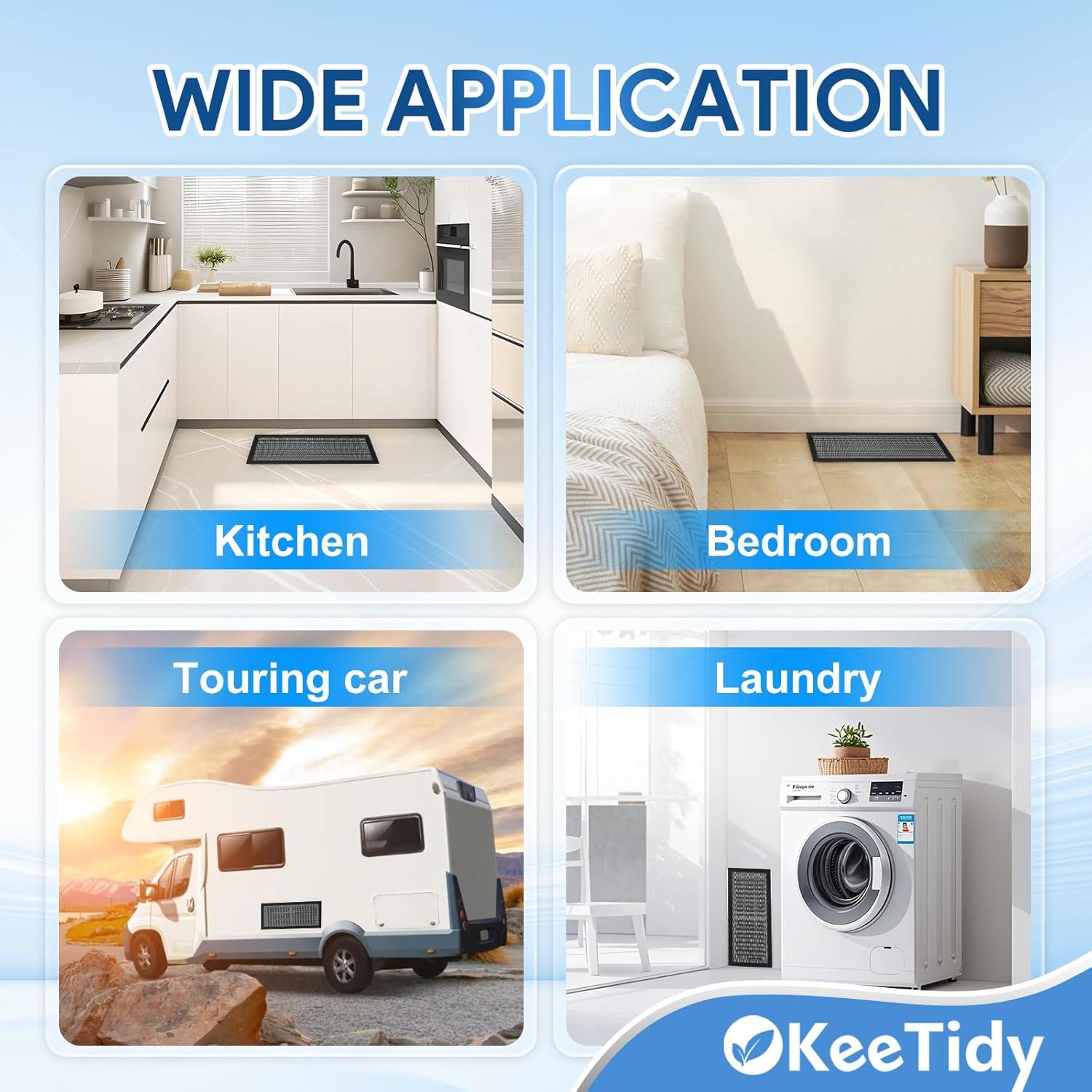 Cubiertas de Ventilación Magnéticas KeeTidy 4x10" Paquete de 4