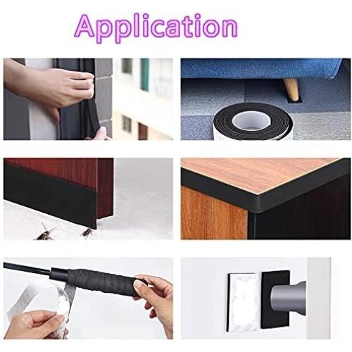 Sello de Puerta Metany de Goma Negra 5m x 3.5cm para Aislamiento