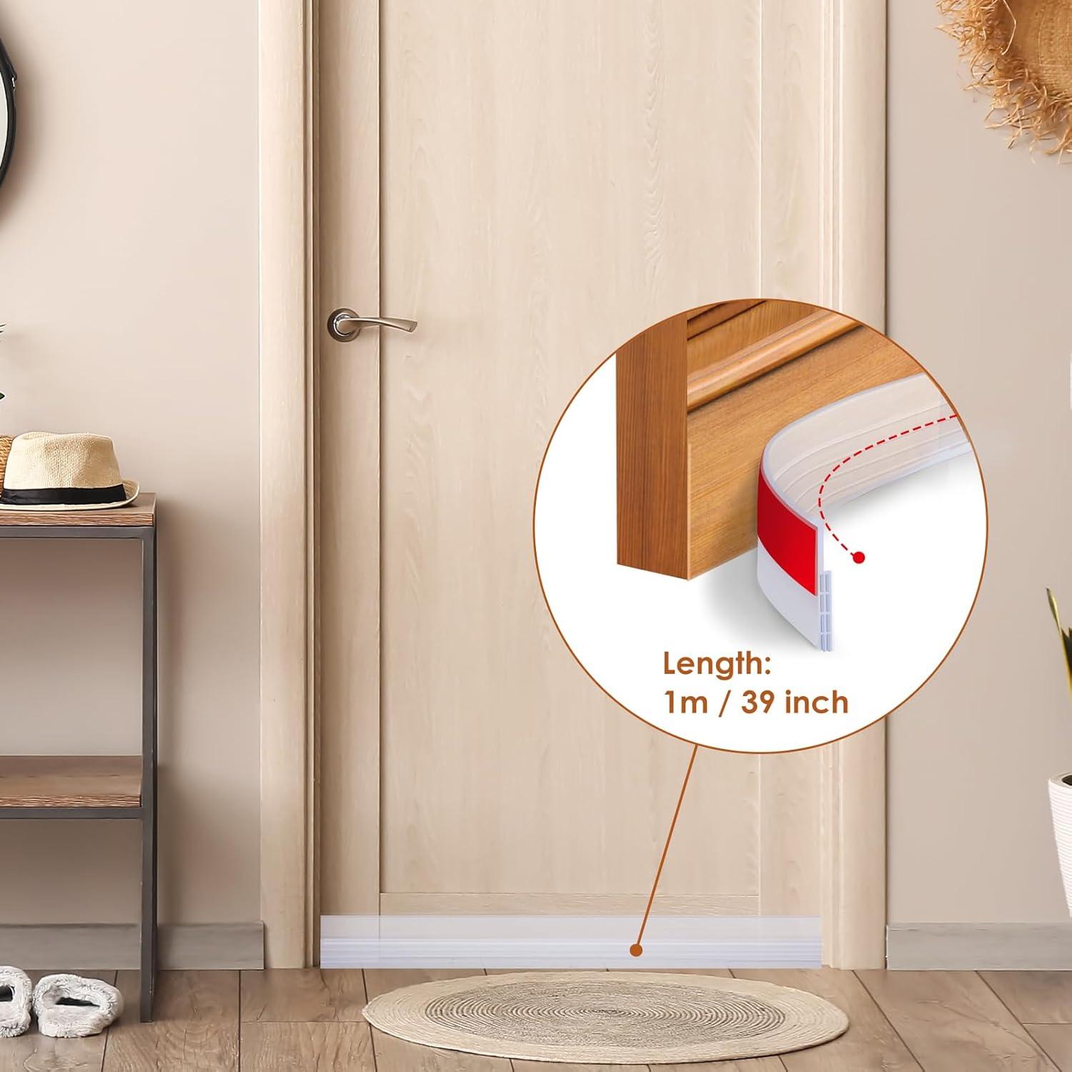 Sello de Puerta Aislante YOUSHARES 1m Transparente - Excluidor de Corrientes