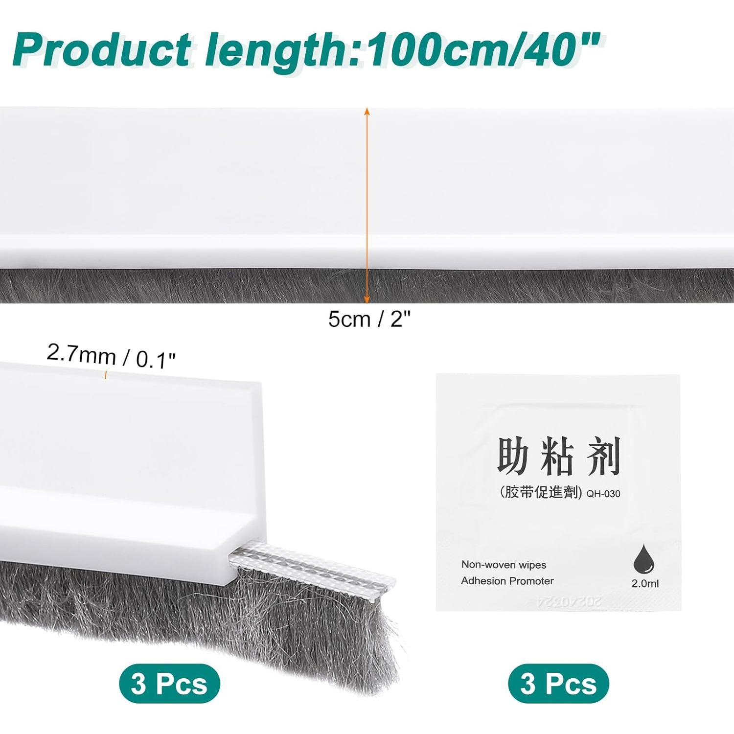 Barrera de Puerta uxcell 100 cm x 5 cm TPE Aislante Blanco