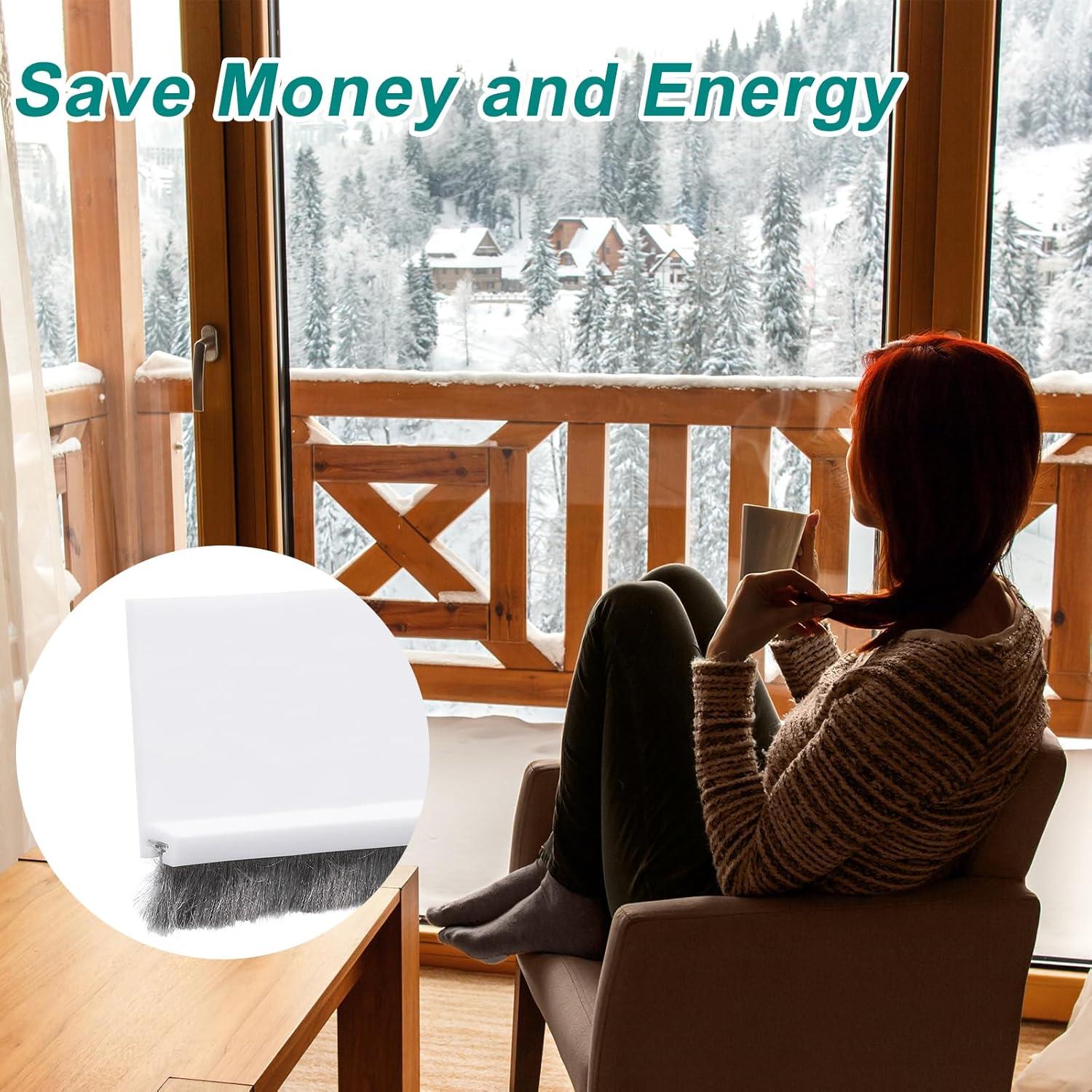 Barrera de Puerta uxcell 100 cm x 5 cm TPE Aislante Blanco