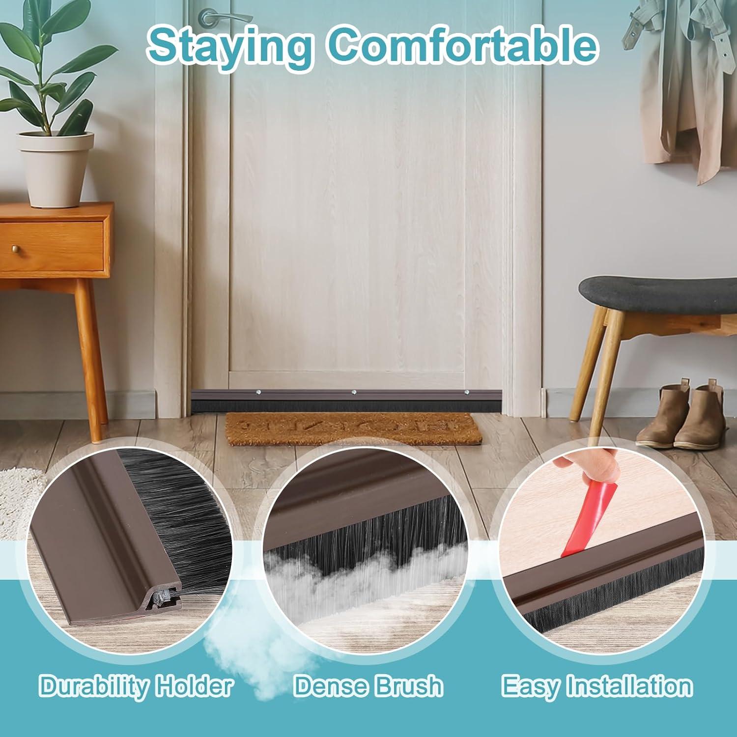 Tapón de Draft para Puerta uxcell PVC 100 cm Negro Aislante