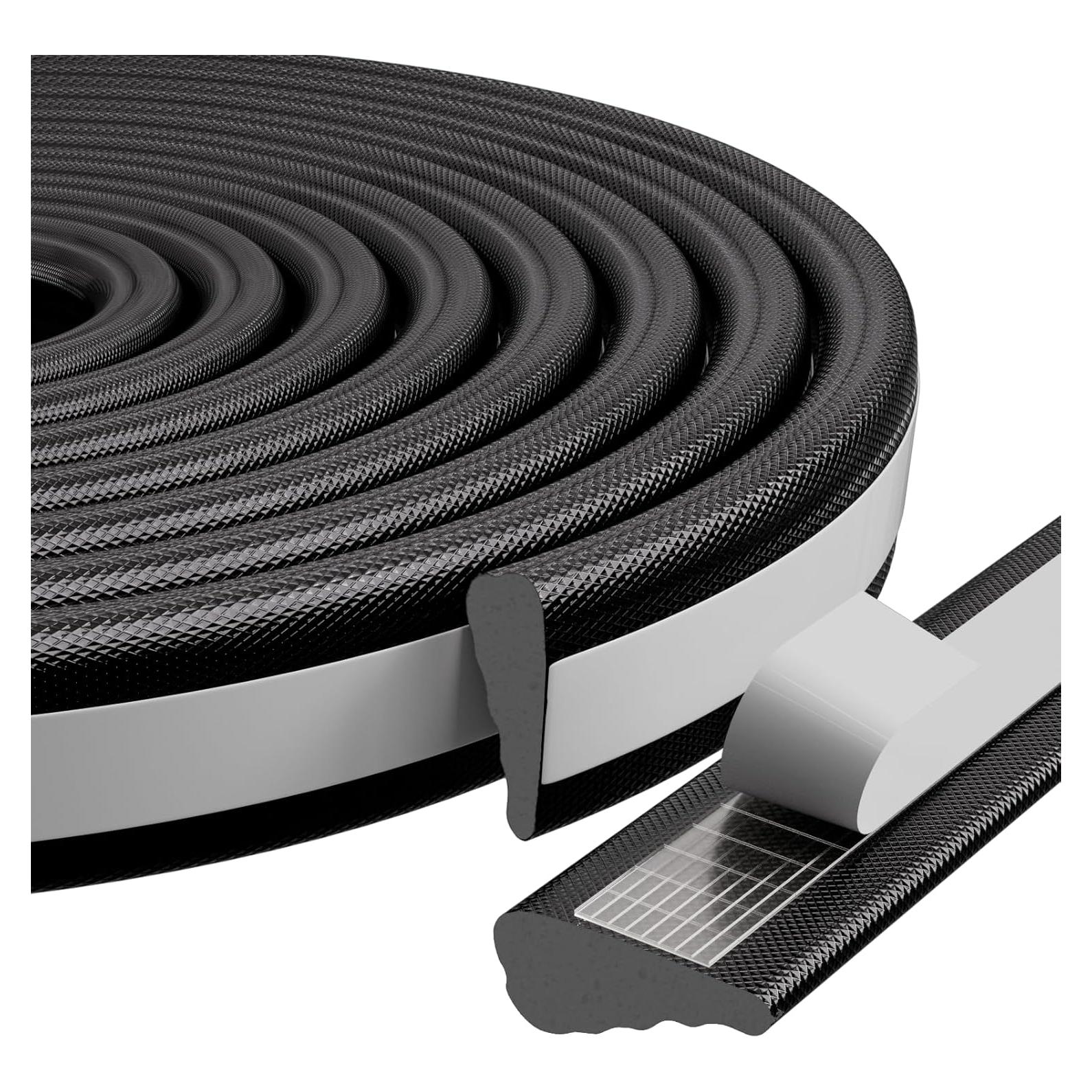 Cinta de Espuma Autoadhesiva 5m cuysfead Aislante Acústico Negro