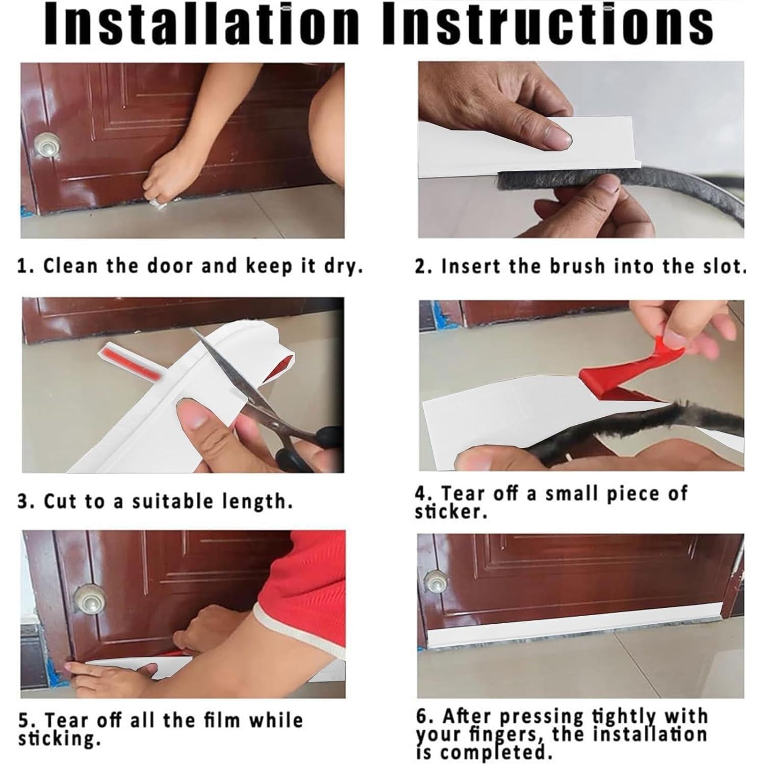 Tapón de Draft CWHCWHY 99 cm Blanco con Cepillo Aislante