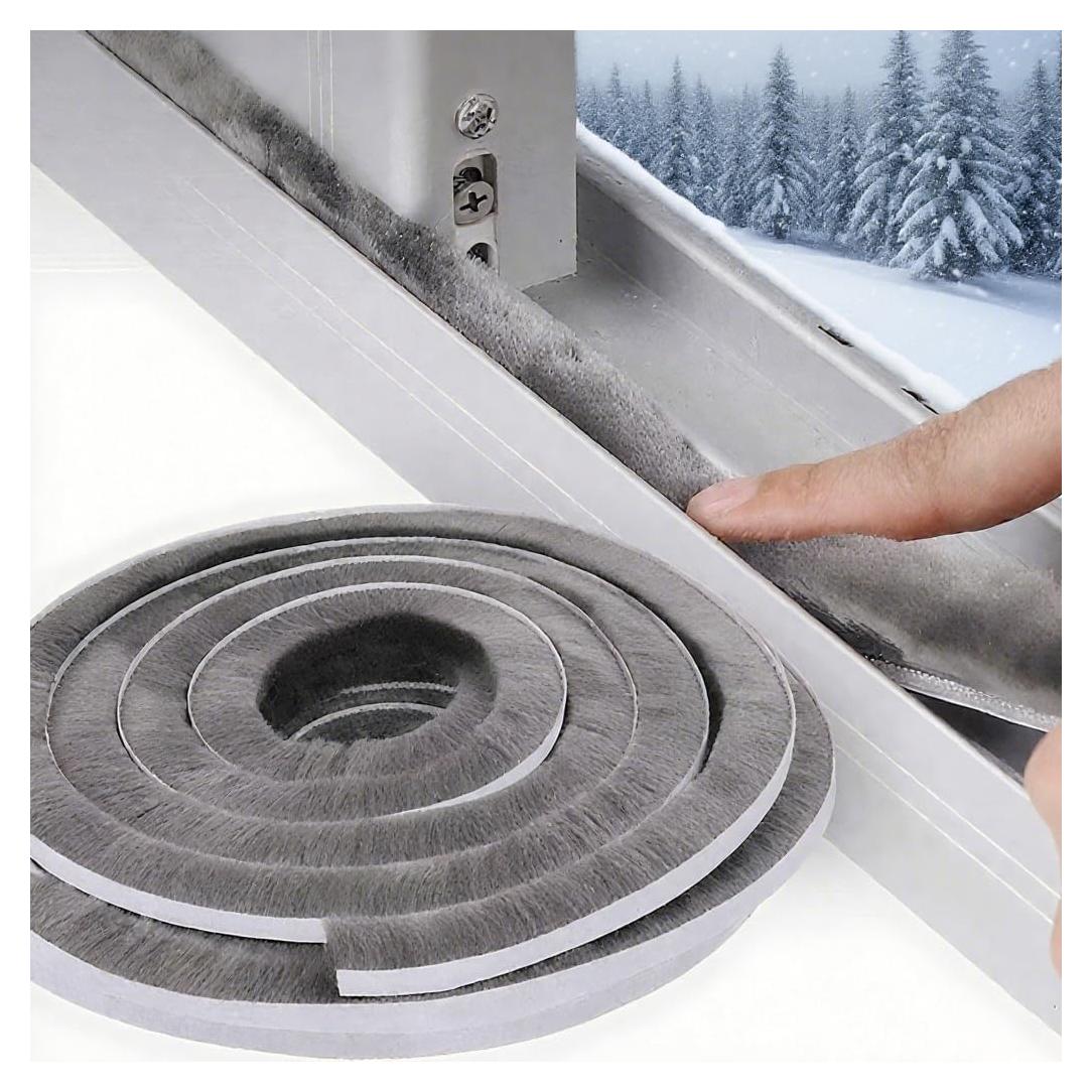 Burlete de Cepillo ZOMPAGO 10 m Gris Autoadhesivo Aislamiento