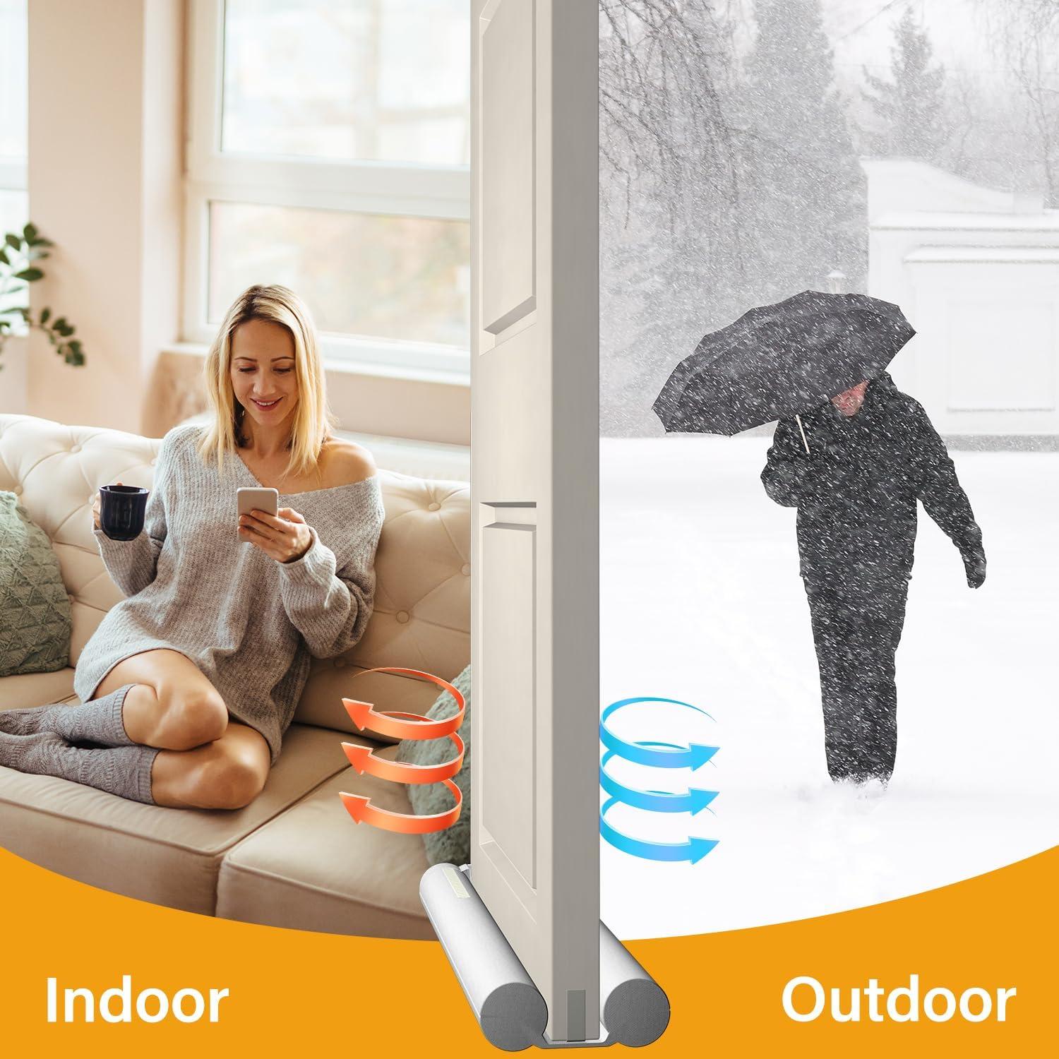 Barrera de Corrientes de Aire TONINT 2 Paquetes 99 cm Silicona