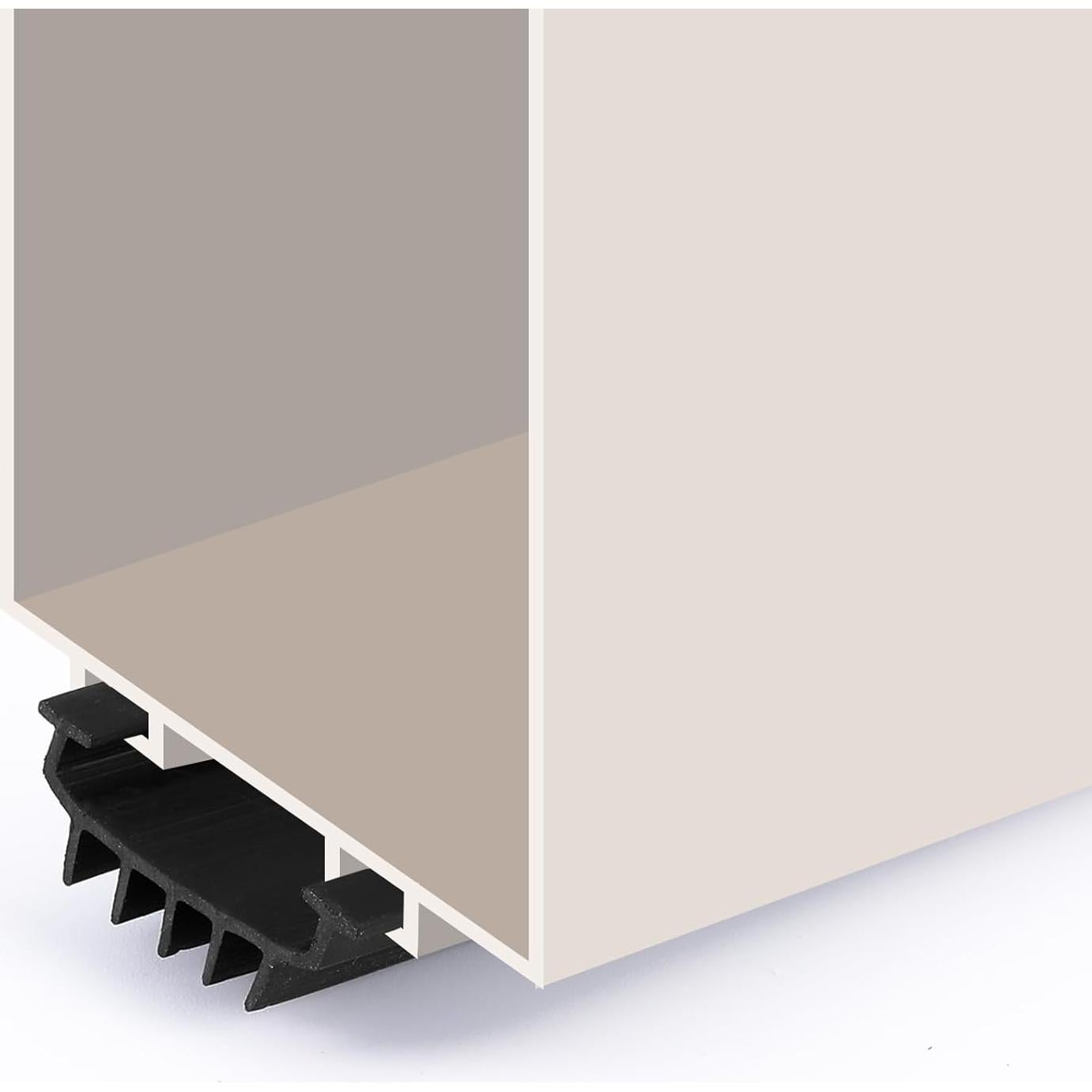 Barrido de Puerta de Goma Nuanchu 2 Pcs 121.92 cm Negro