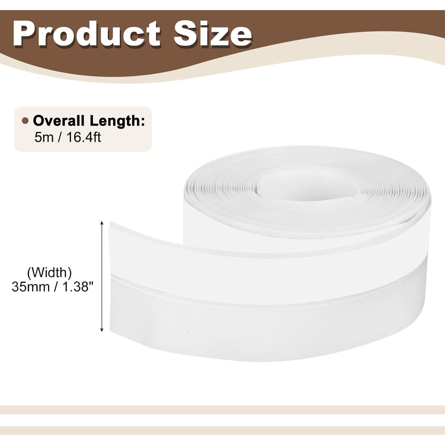 Tira de Aislamiento Adhesiva uxcell 5m x 35mm Blanca