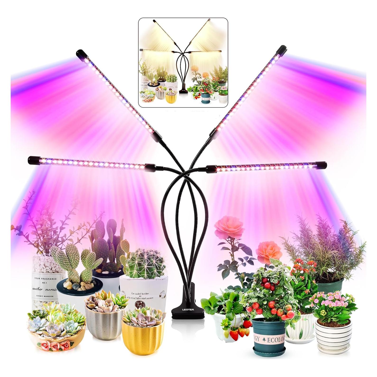 Luz de Crecimiento LED LEOTER 80 Lámparas Espectro Completo