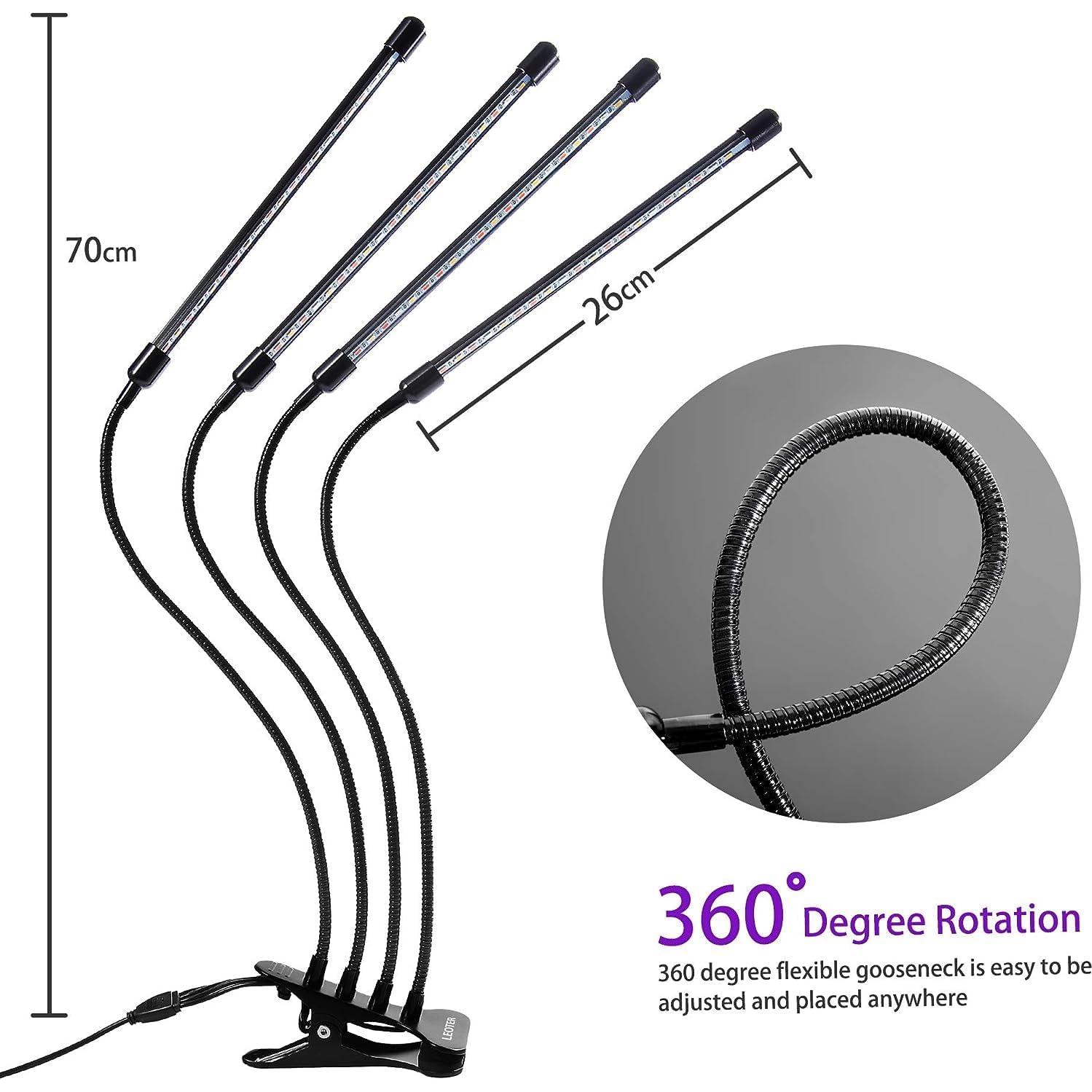 Luz de Crecimiento LED LEOTER 80 Lámparas Espectro Completo