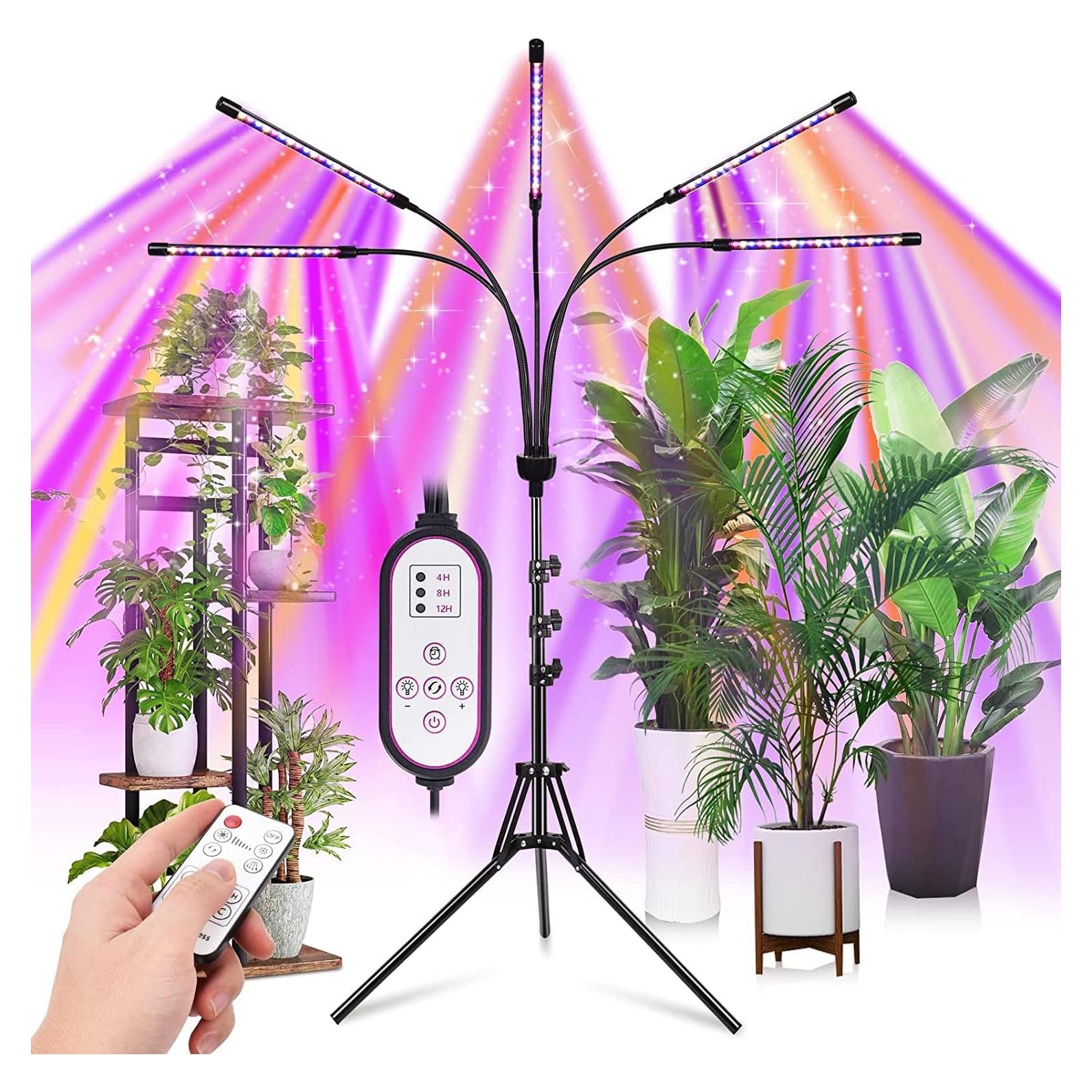 Lámpara de Crecimiento para Plantas Yentbokj 4 Cabezas Espectro Completo