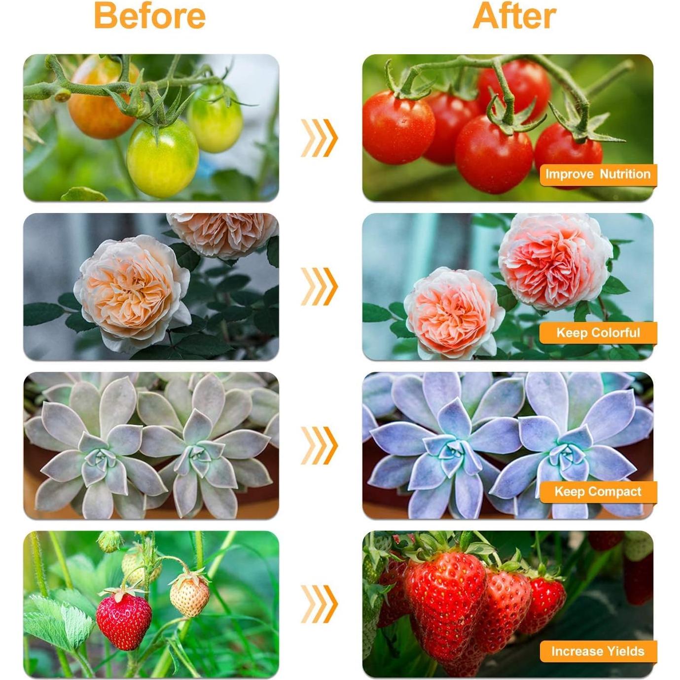 Luz de Crecimiento LED Bseah 10W Espectro Completo 2 Tubos